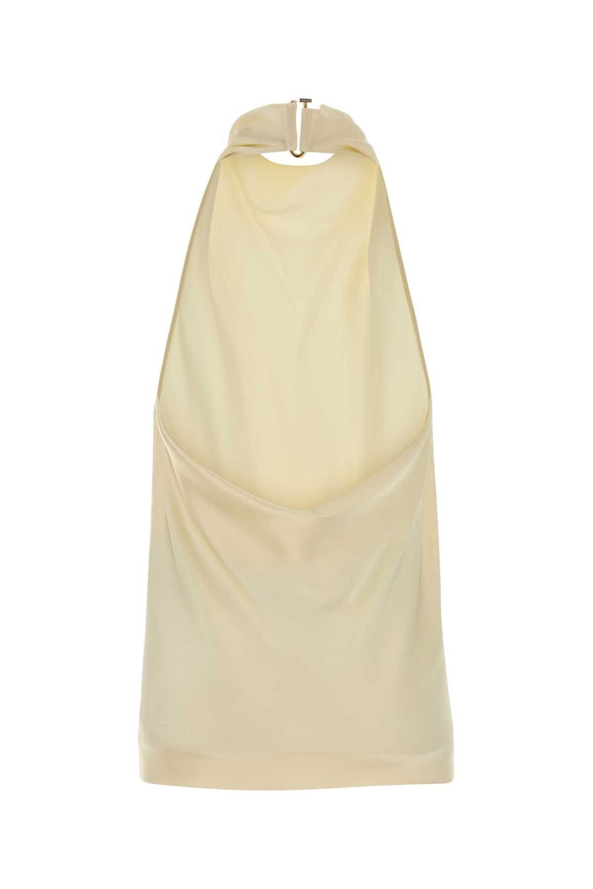 Stella McCartney Cream Satin Top Size XS / US 0-2 / IT 36-38 - 2 Thumbnail