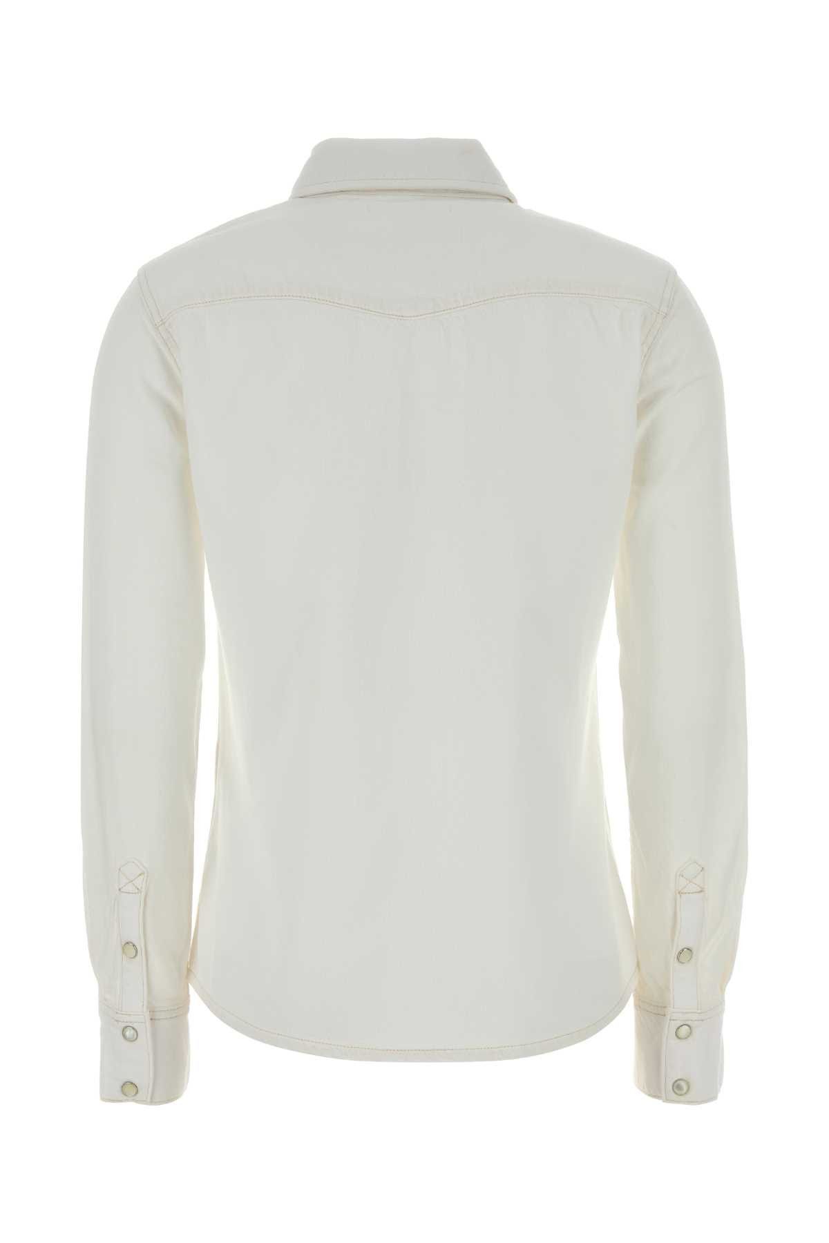 Frame White Denim Shirt Size XS / US 0-2 / IT 36-38 - 2 Thumbnail