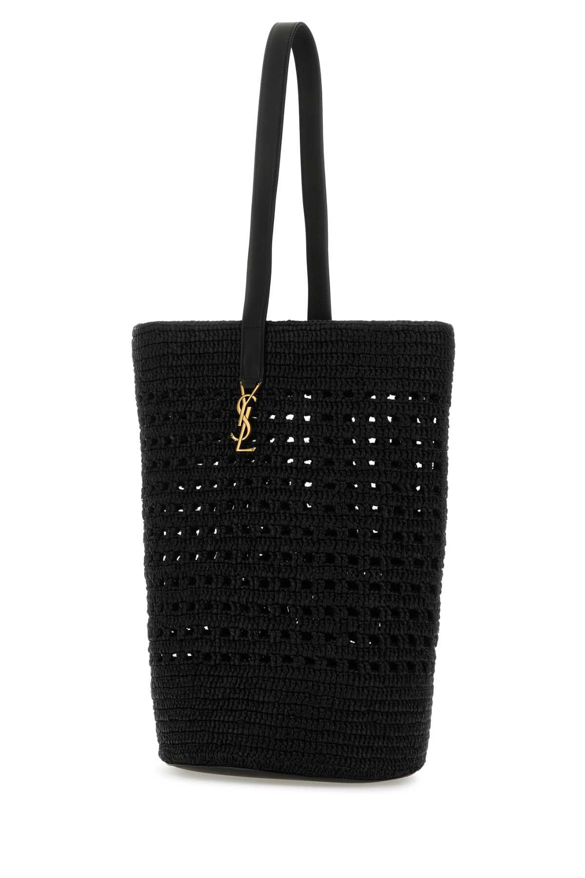 Saint Laurent Paris Black Crochet Shoulder Bag Size ONE SIZE - 2 Thumbnail