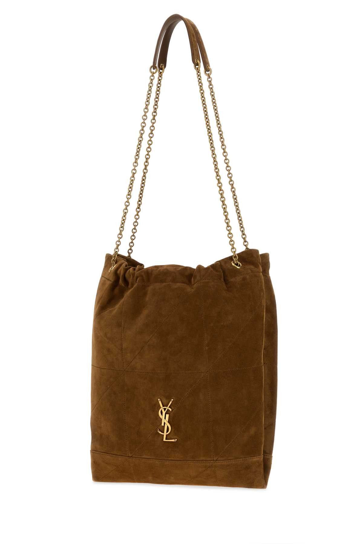 Saint Laurent Paris Brown Suede Jamie Pochon Shoulder Bag Size ONE SIZE - 2 Thumbnail