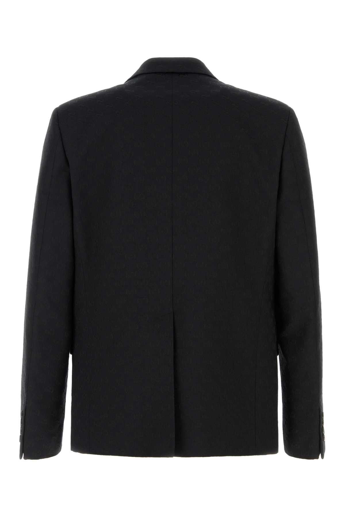 Gucci Black Cotton Blend Blazer Size US XL / EU 56 / 4 - 2 Thumbnail