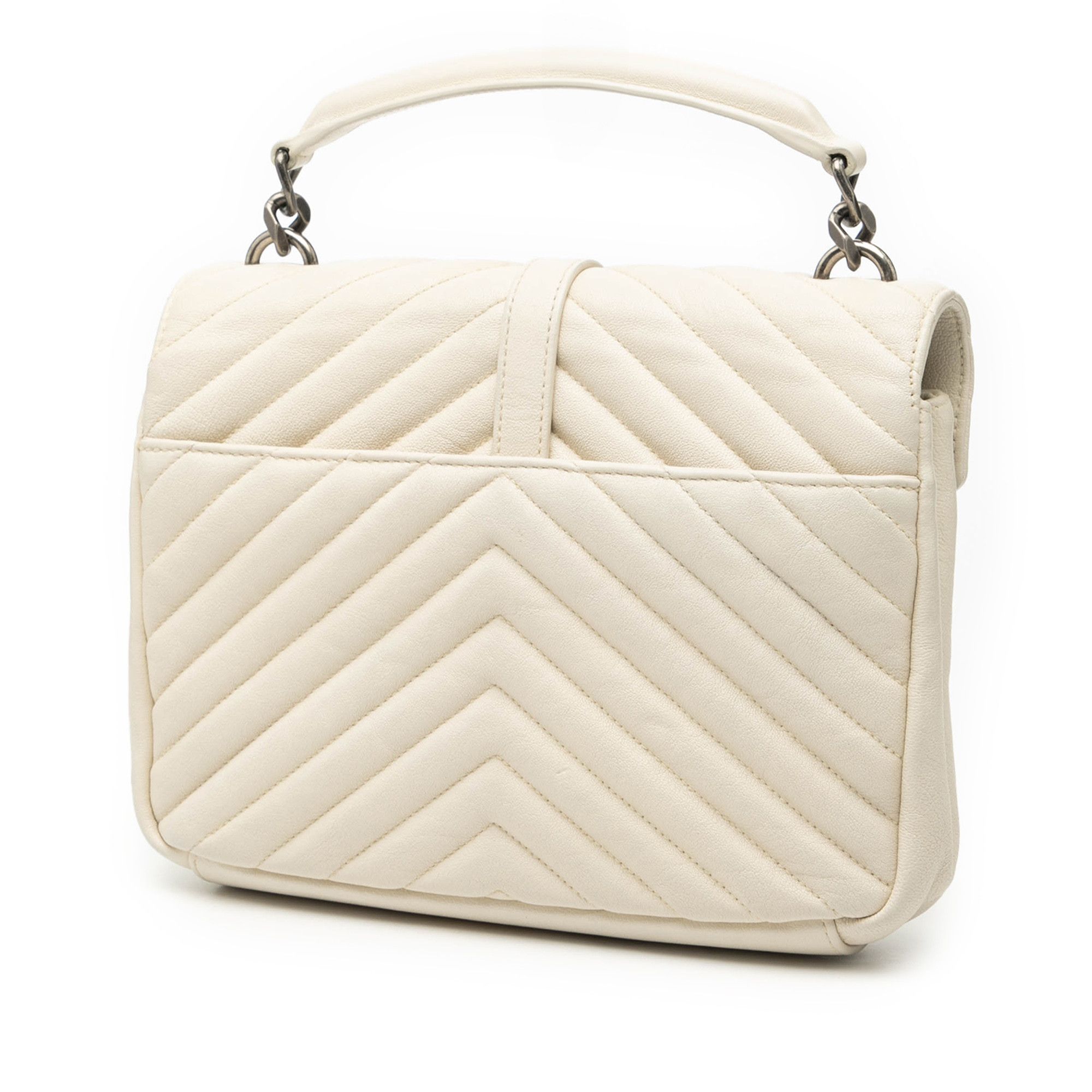 Yves Saint Laurent Yves Saint Laurent Medium Chevron Sheepskin Monogram College Satchel Size ONE SIZE - 2 Thumbnail