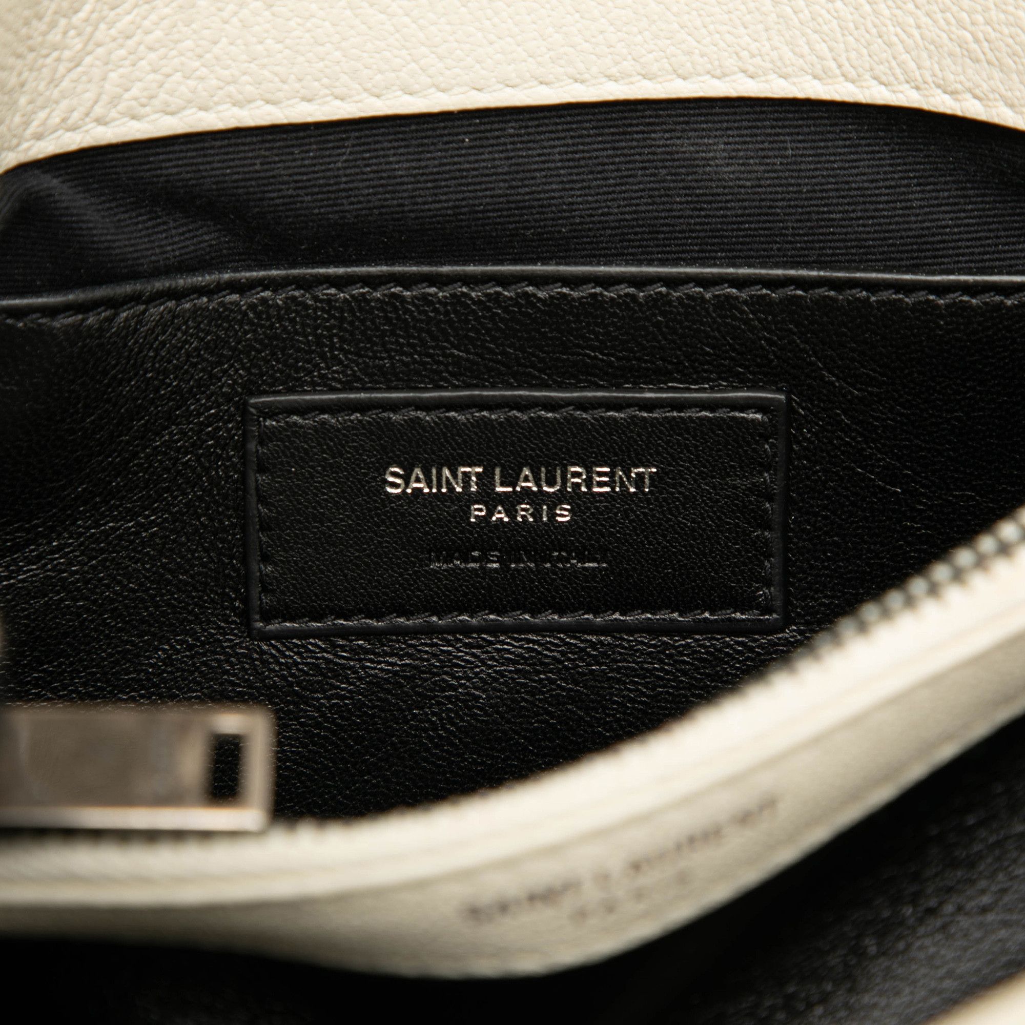 Yves Saint Laurent Yves Saint Laurent Medium Chevron Sheepskin Monogram College Satchel Size ONE SIZE - 5 Thumbnail