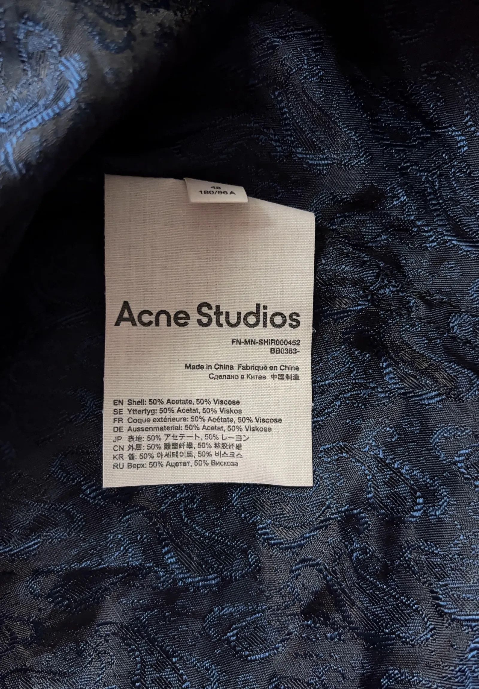 Acne Studios Acne Studios Shirt Size US M / EU 48-50 / 2 - 3 Thumbnail