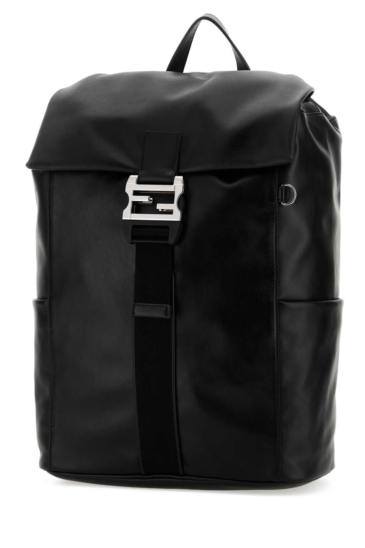Fendi Black Leather Fendi Flux Backpack Size ONE SIZE - 2 Thumbnail