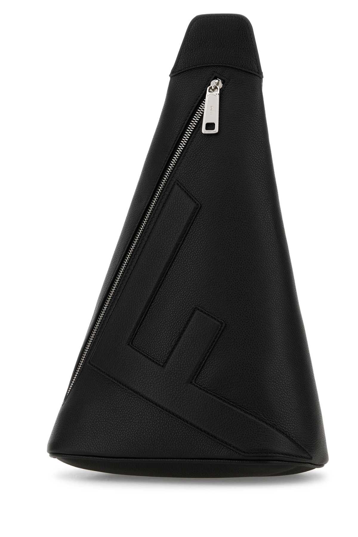 Fendi Black Leather Fendi Cono Backpack Size ONE SIZE - 2 Thumbnail