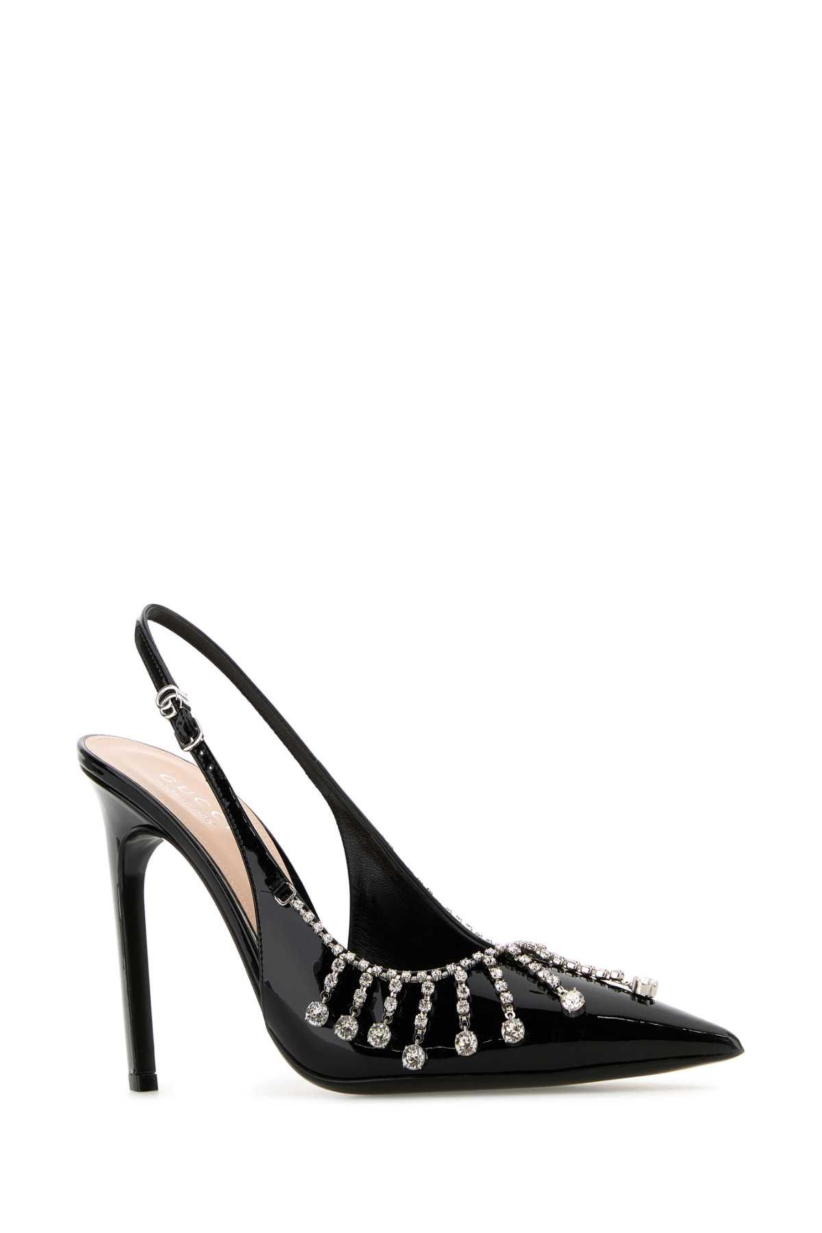 Gucci Black Leather Pumps Size US 10 / IT 40 - 2 Thumbnail