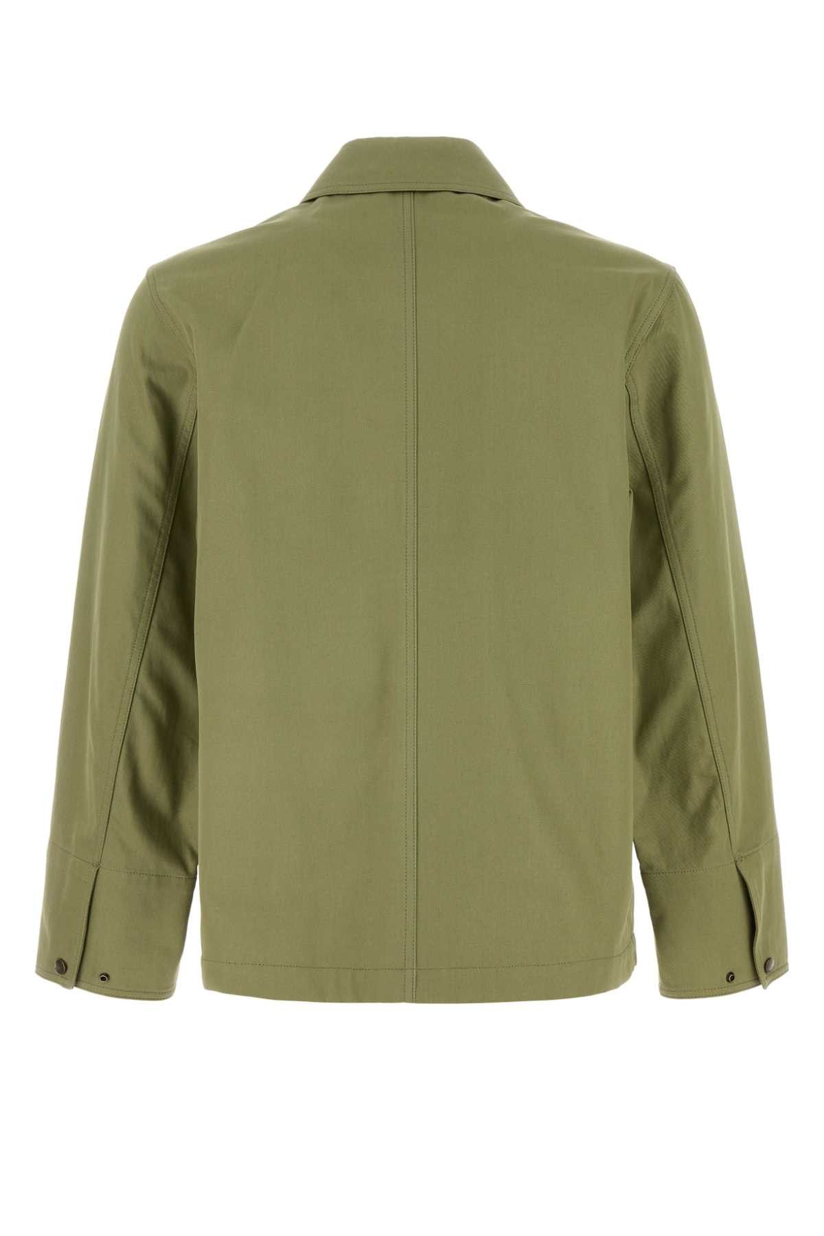 Burberry Green Cotton Jacket Size US L / EU 52-54 / 3 - 2 Thumbnail