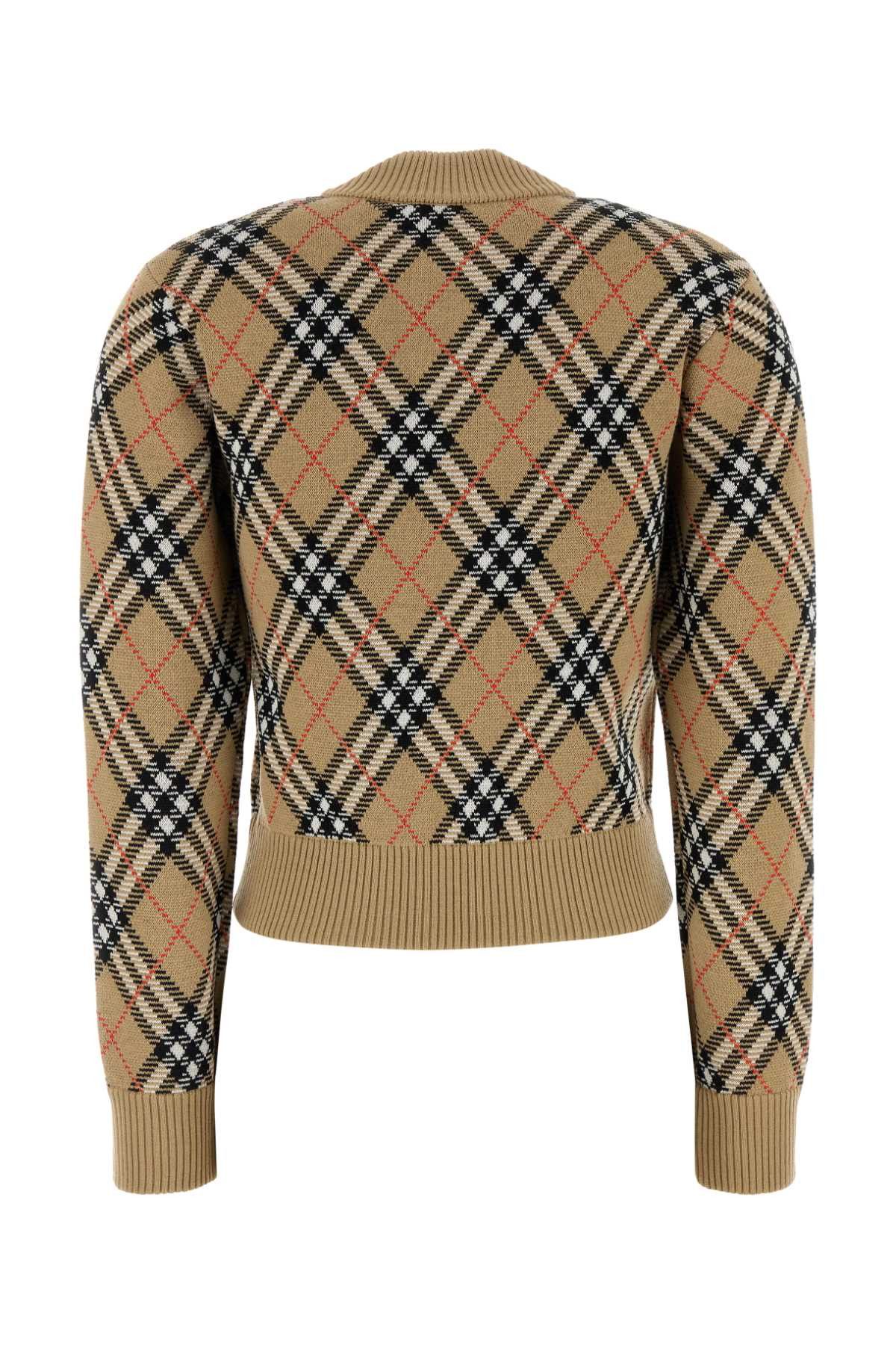 Burberry Embroidered Wool Blend Cardigan Size L / US 10 / IT 46 - 2 Thumbnail