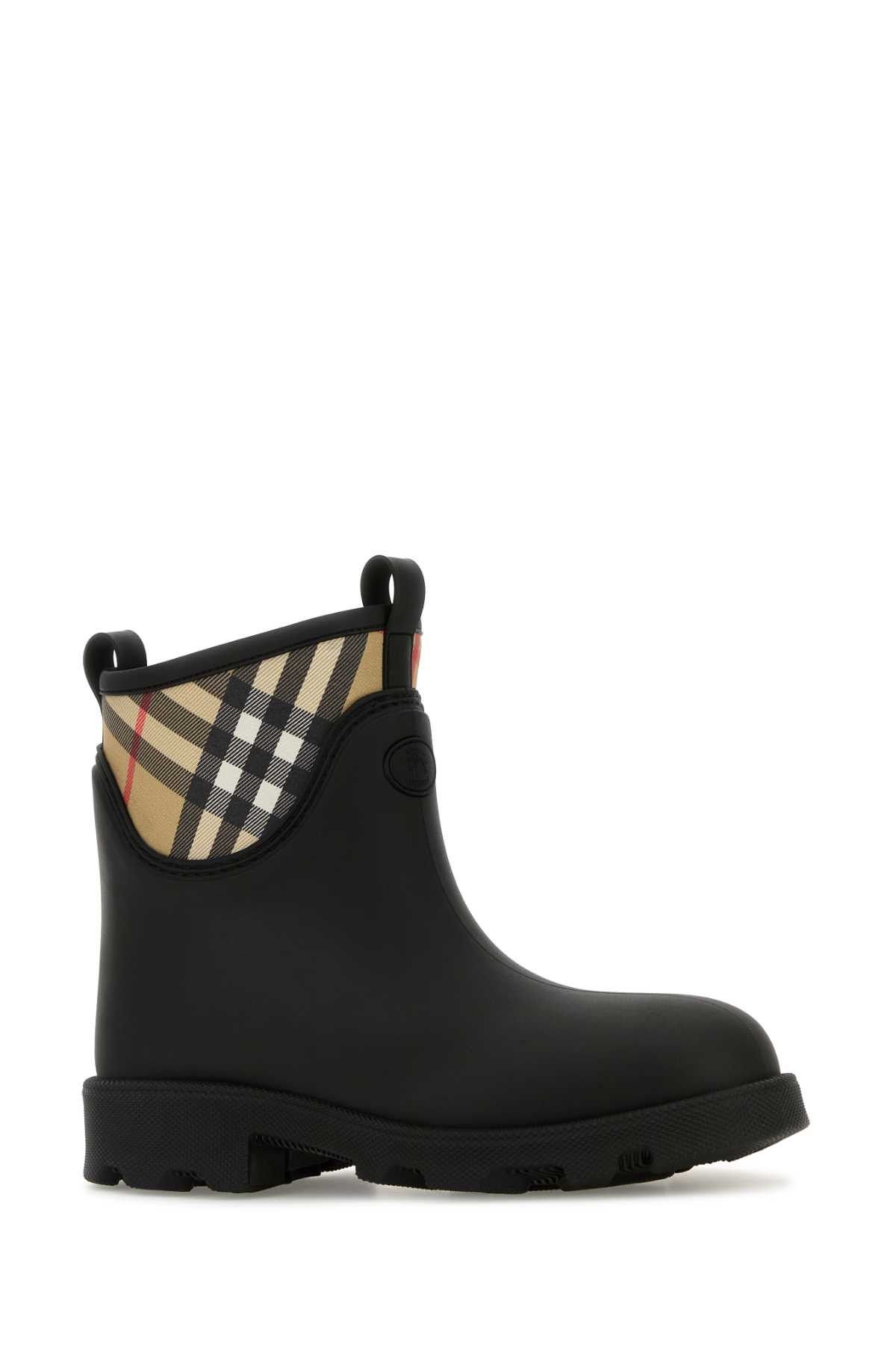 Burberry Black Rubber Marsh Stamp Ankle Boots Size US 9 / EU 42 - 2 Thumbnail