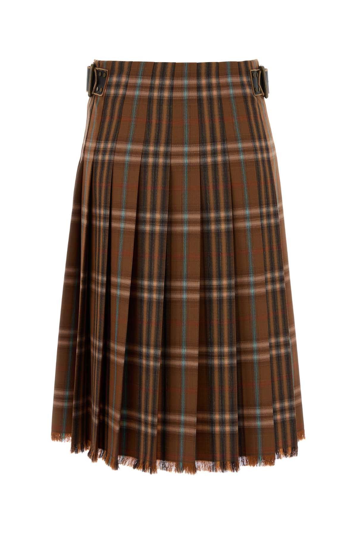 Burberry Embroidered Wool Skirt Size 27" / US 4 / IT 40 - 2 Thumbnail