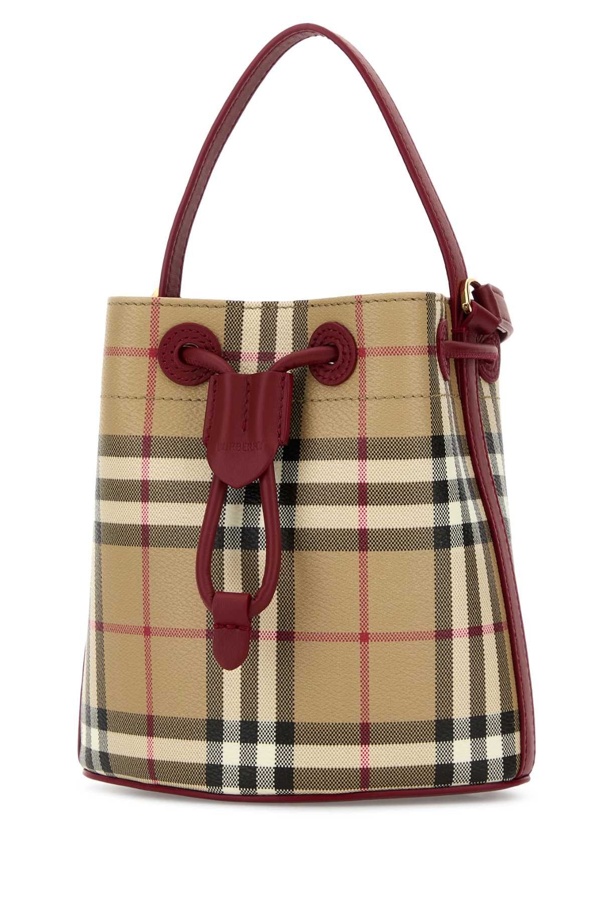 Burberry Printed Canvas Mini Check Bucket Bag Size ONE SIZE - 2 Thumbnail
