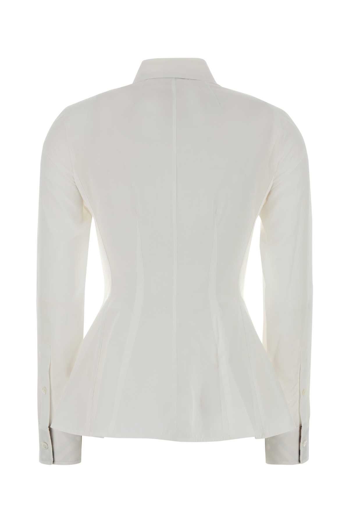 Burberry White Poplin Shirt Size XS / US 0-2 / IT 36-38 - 2 Thumbnail