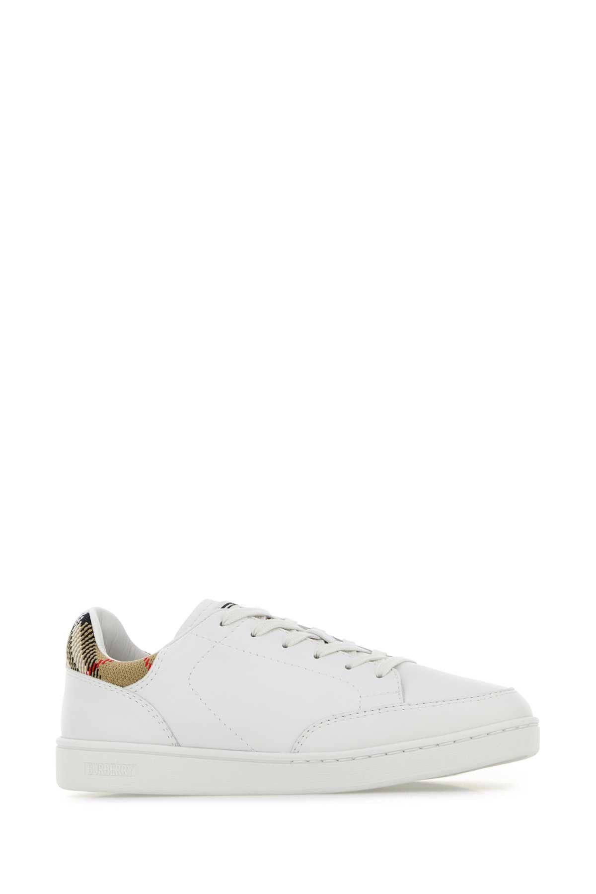 Burberry White Leather Set Sneakers Size US 7 / IT 37 - 2 Thumbnail
