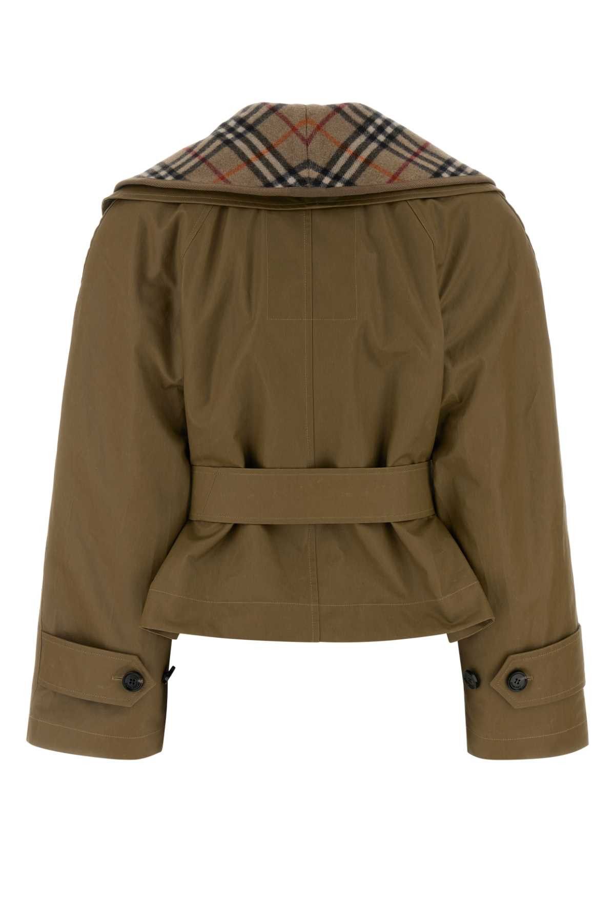 Burberry Army Green Cotton Jacket Size S / US 4 / IT 40 - 2 Thumbnail