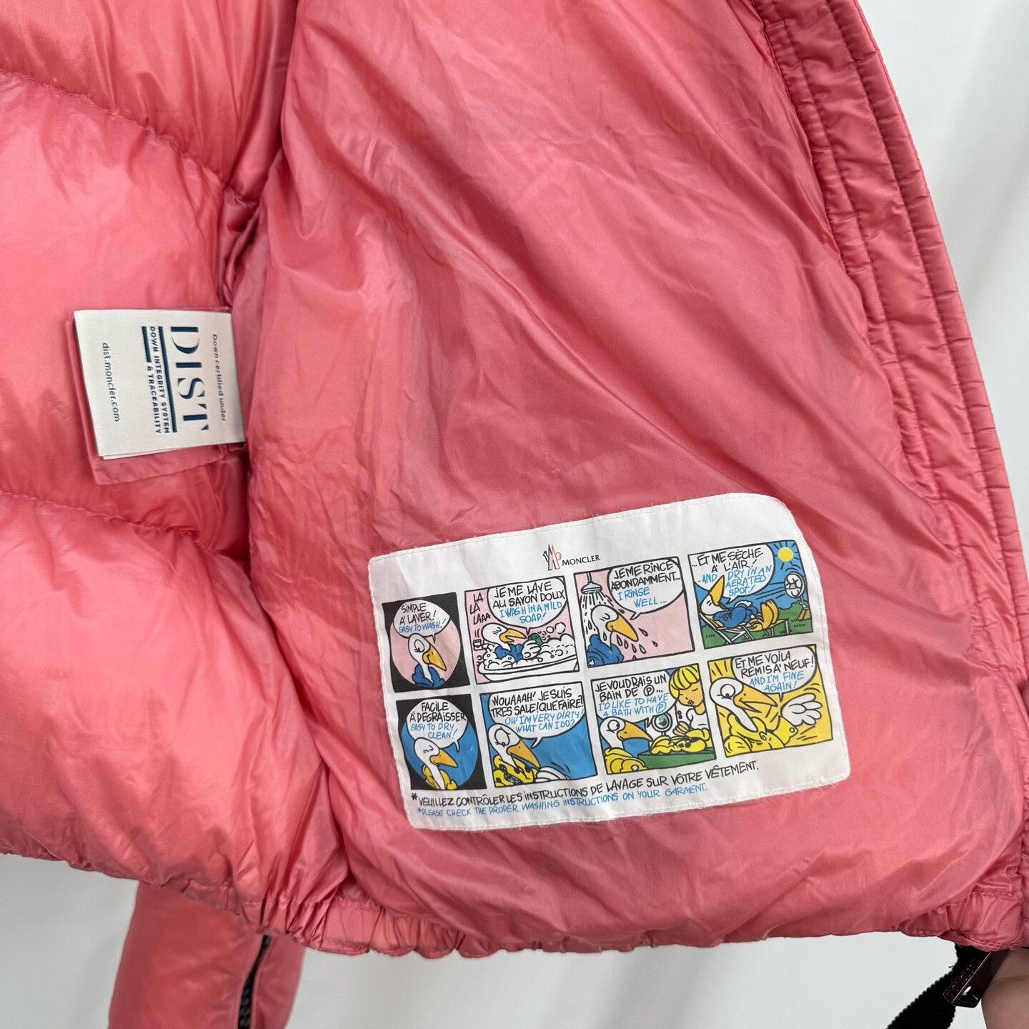 Moncler pink embroidered logo down jacket Size XXS / US 00 / IT 34 - 6 Thumbnail