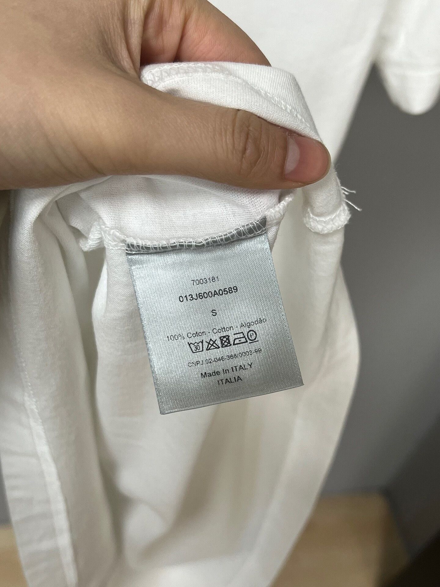 Dior white short sleeve cd embroidery t-shirt Size S / US 4 / IT 40 - 4 Thumbnail