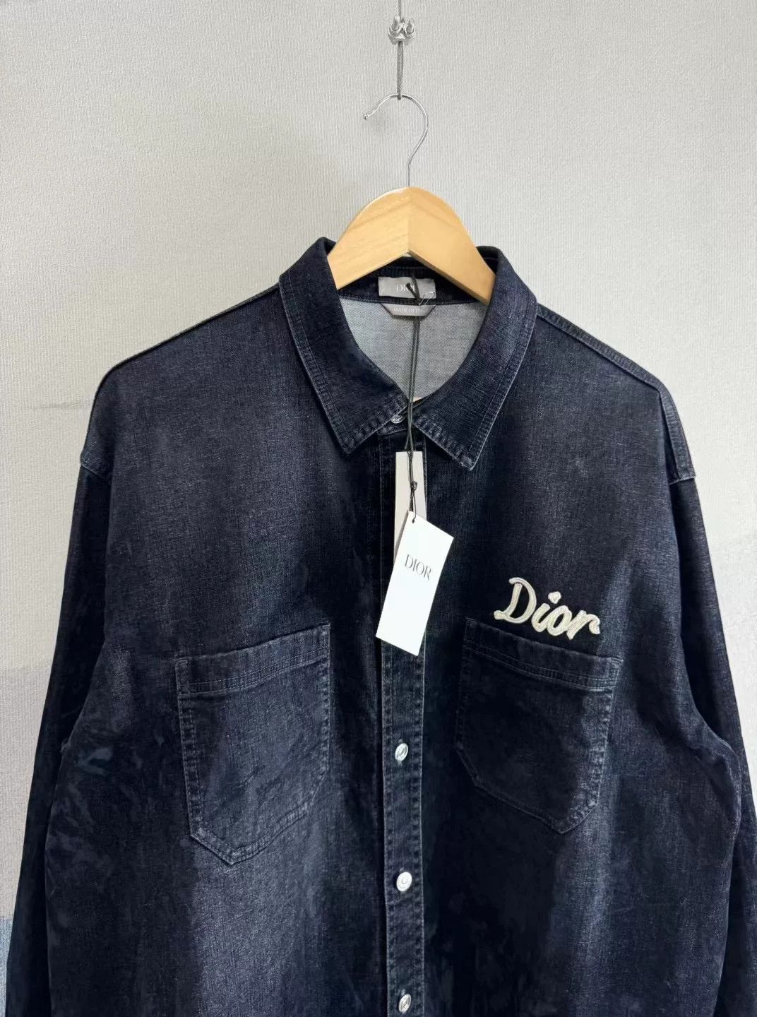 Dior dior navy suede workwear denim shirt jacket Size US L / EU 52-54 / 3 - 2 Thumbnail