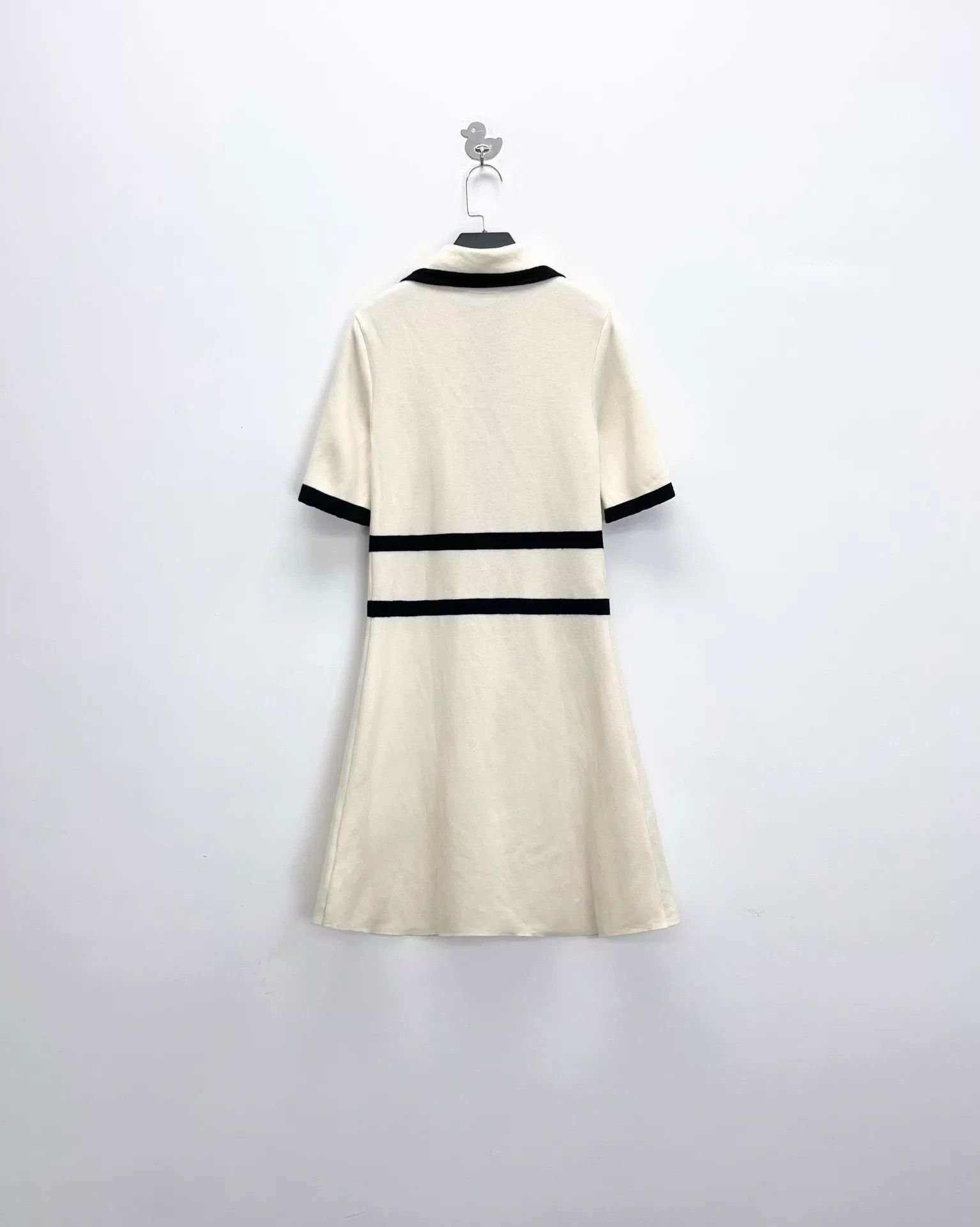 Gucci ivory college-style wool short dress Size S / US 4 / IT 40 - 2 Thumbnail