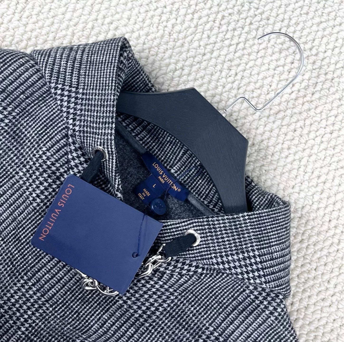 Louis Vuitton louis vuitton check pattern wool hoodie Size US L / EU 52-54 / 3 - 3 Thumbnail