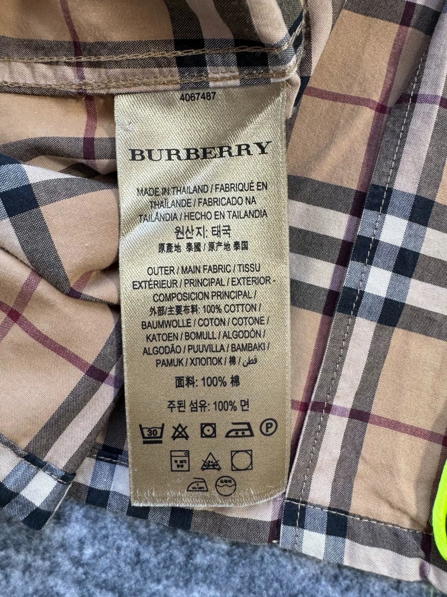 Burberry burberry fluorescent edge check shirt Size US L / EU 52-54 / 3 - 6 Thumbnail