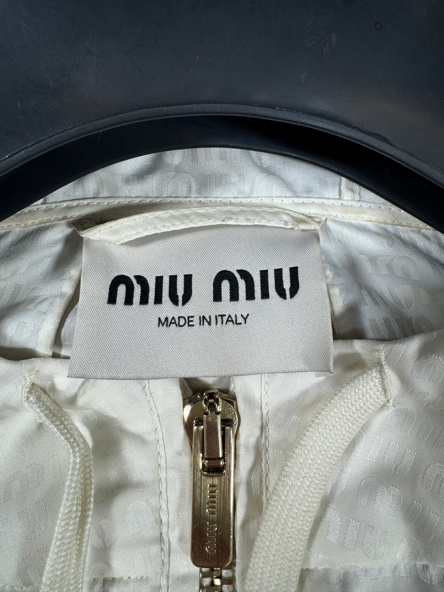 Miu Miu Miu Miu White Printed Hooded Jacket Size M / US 6-8 / IT 42-44 - 3 Thumbnail