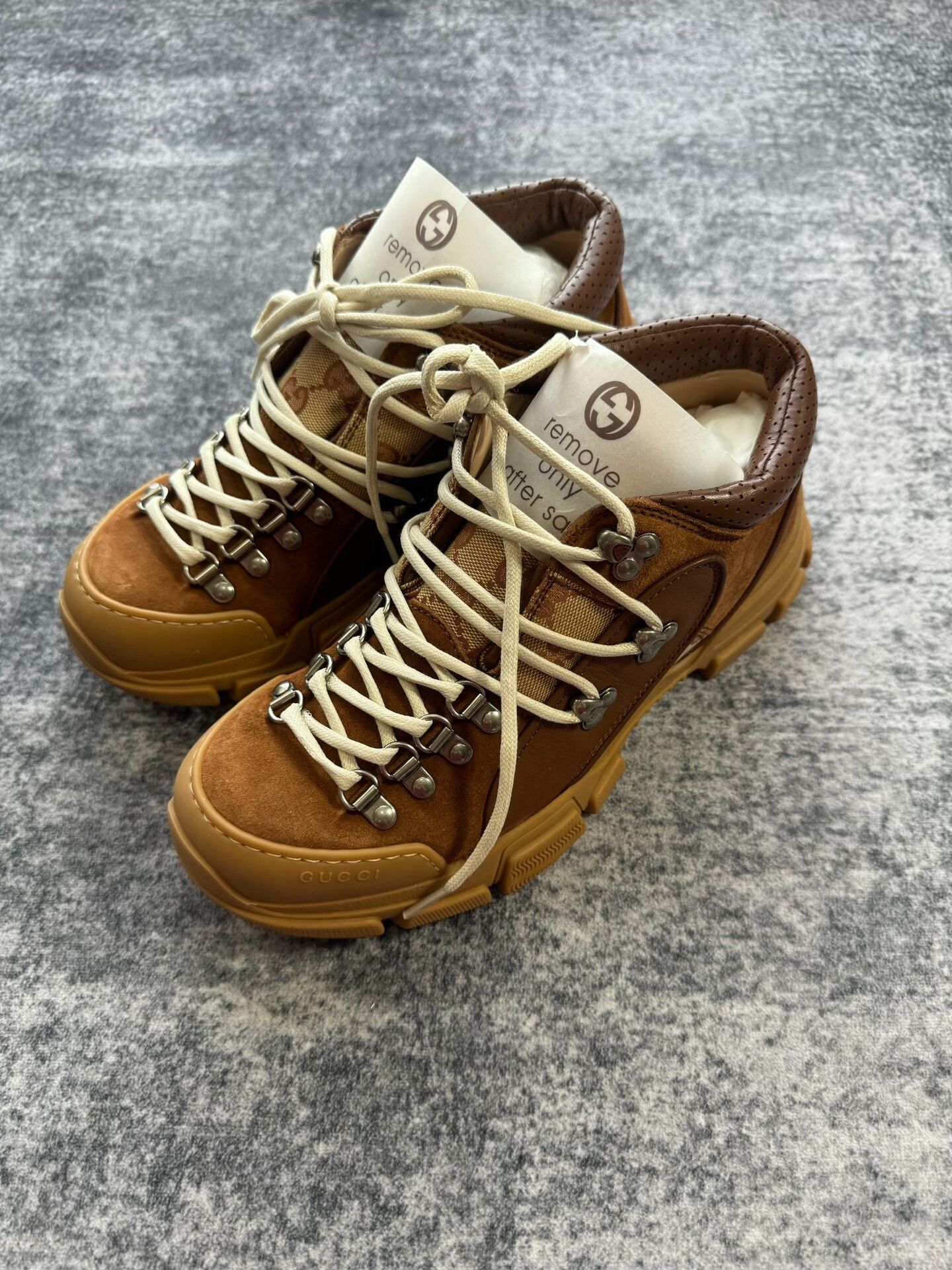 Gucci brown suede hiking shoes by gucci Size US 7 / EU 40 - 3 Thumbnail