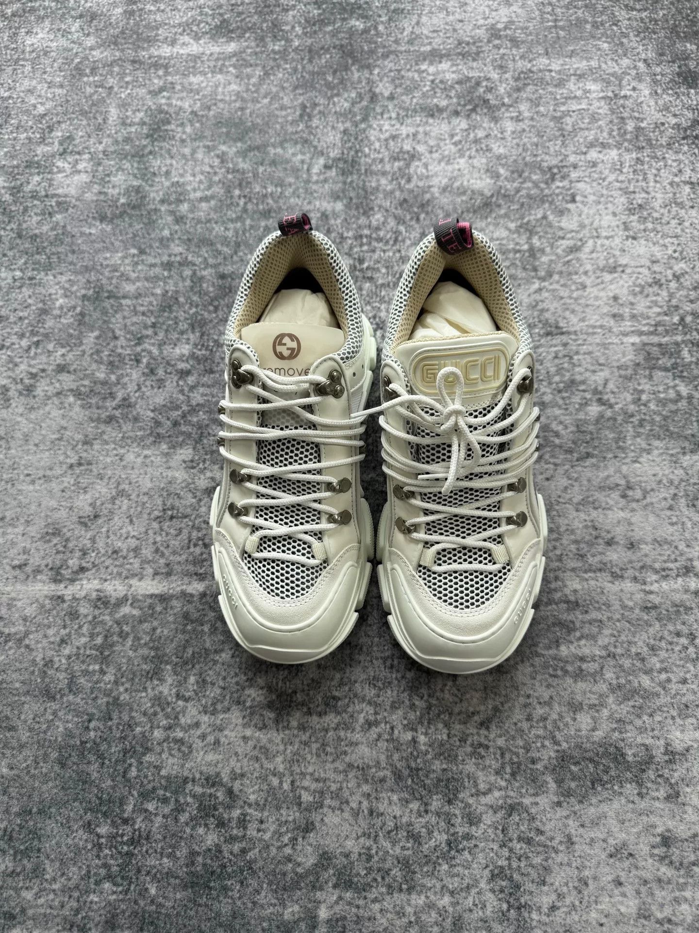 Gucci gucci flashtrek white mesh hiking shoes Size US 6 / EU 39 - 2 Thumbnail