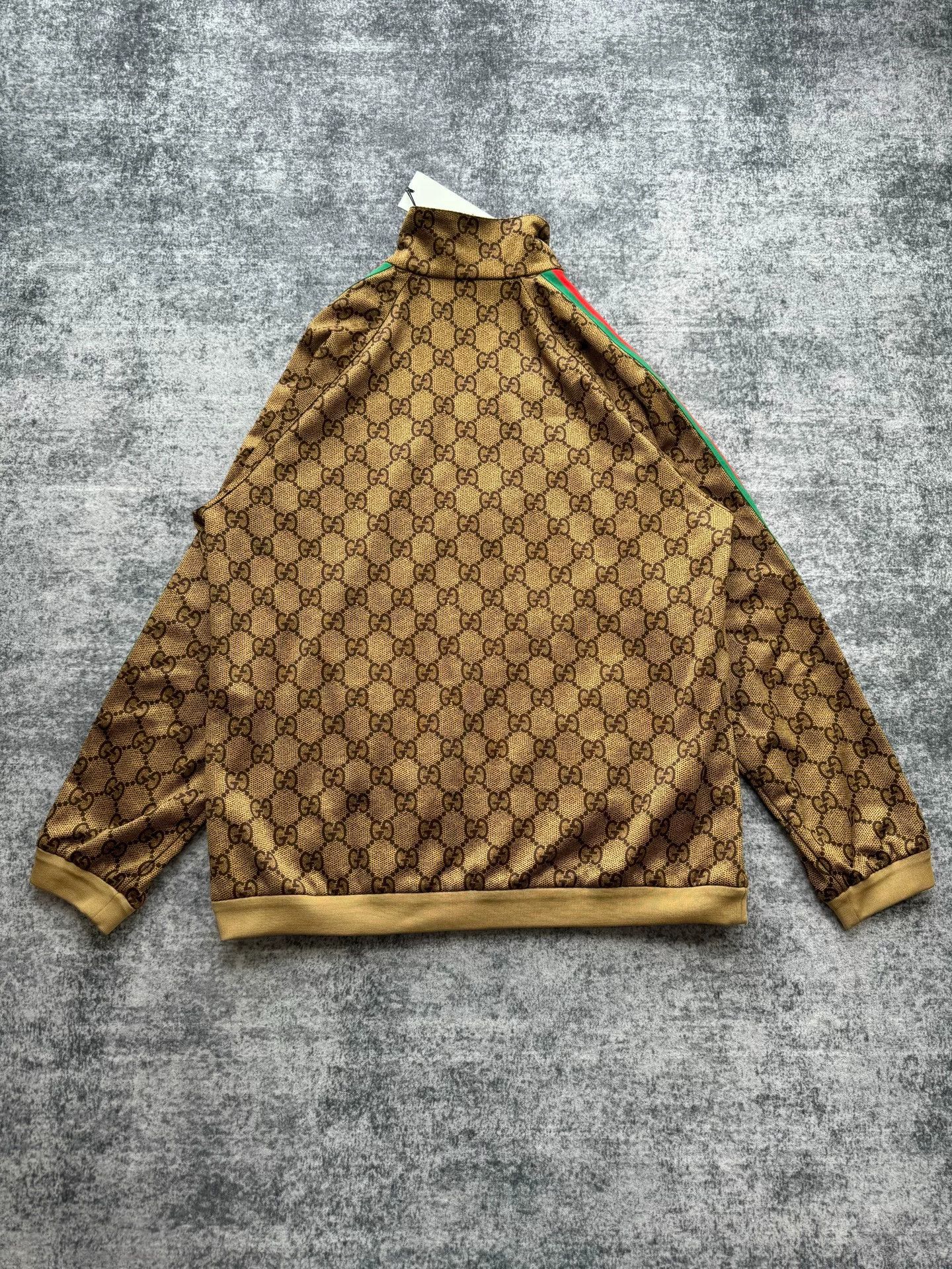 Gucci Gucci Monogram Zip-Up Jacket in Gold Size US L / EU 52-54 / 3 - 2 Thumbnail