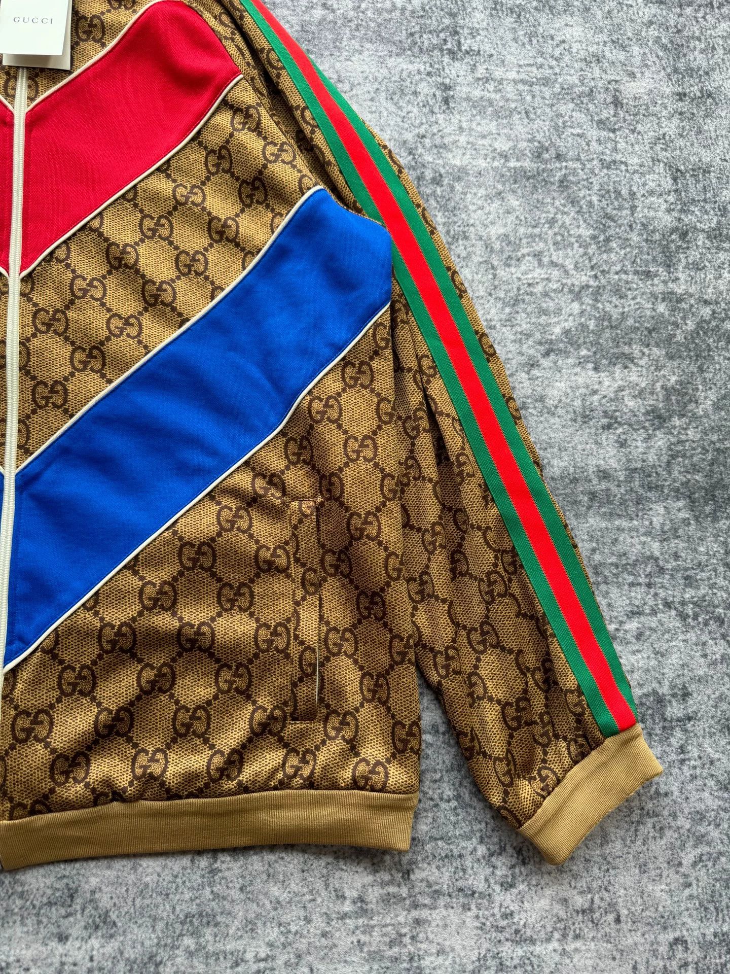 Gucci Gucci Monogram Zip-Up Jacket in Gold Size US L / EU 52-54 / 3 - 4 Thumbnail
