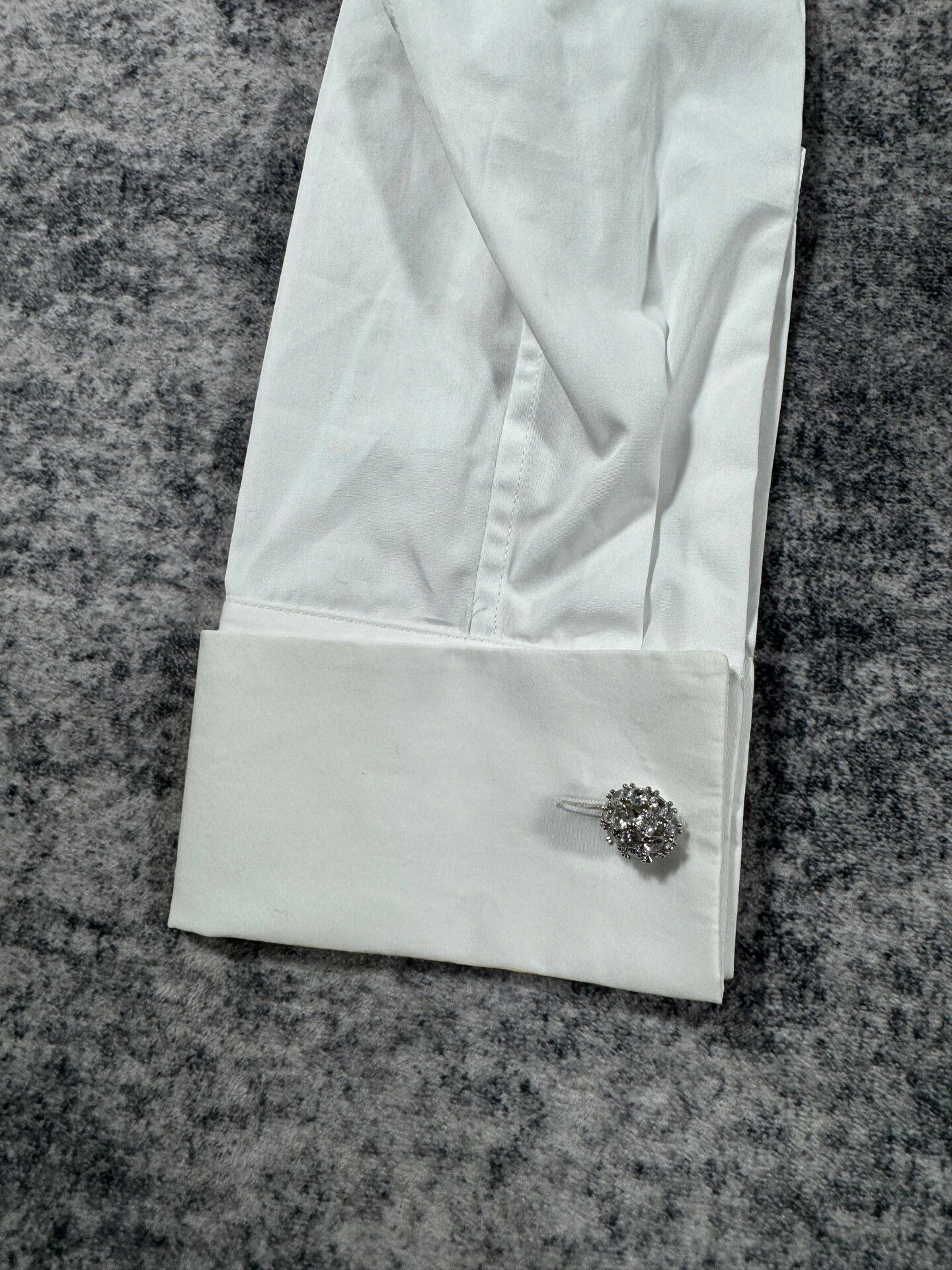 Miu Miu Miu Miu White Cropped Shirt with Studs Size M / US 6-8 / IT 42-44 - 6 Thumbnail