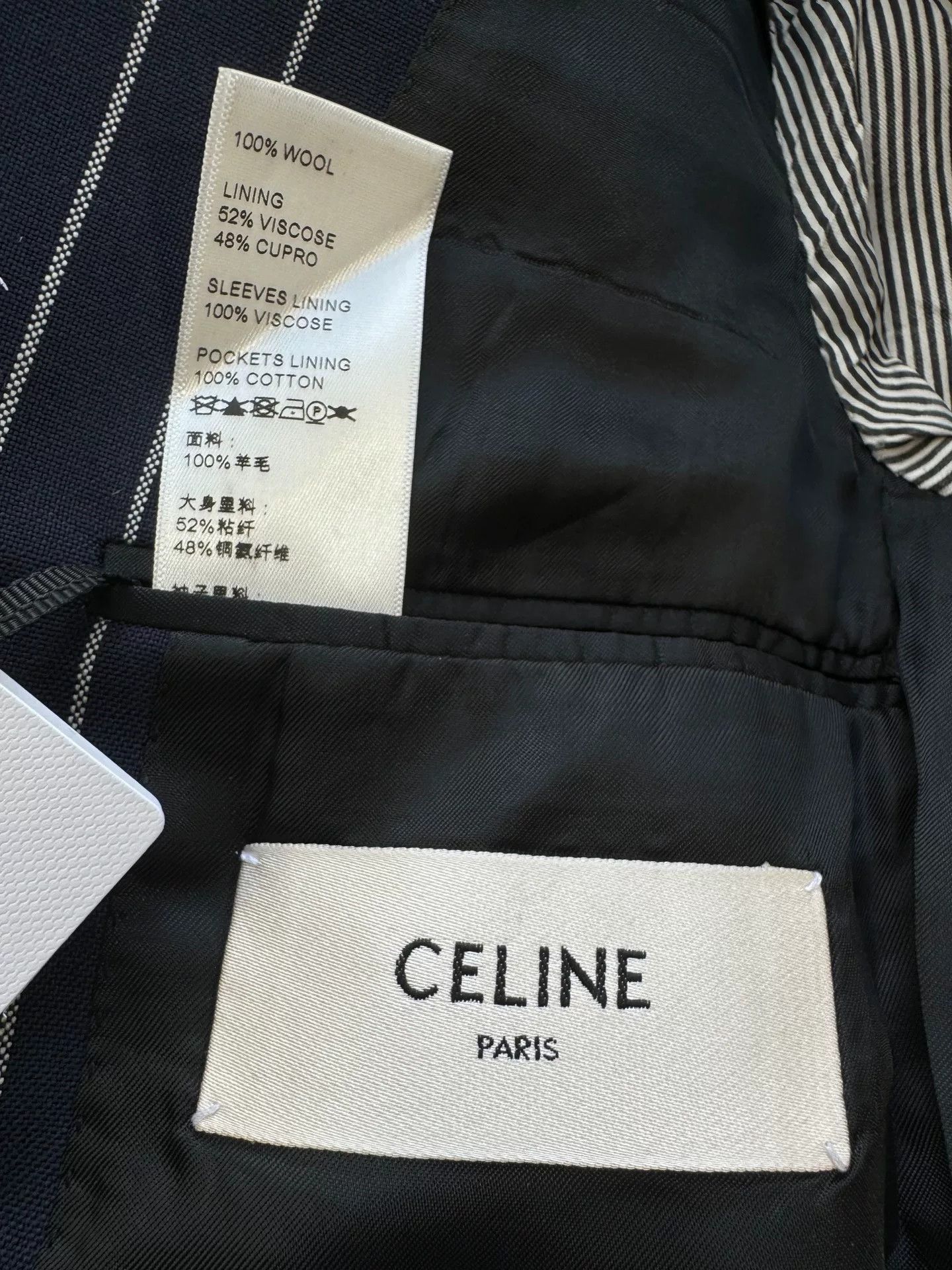 Celine Celine Striped Shoulder Pad Blazer Size XS / US 0-2 / IT 36-38 - 3 Thumbnail