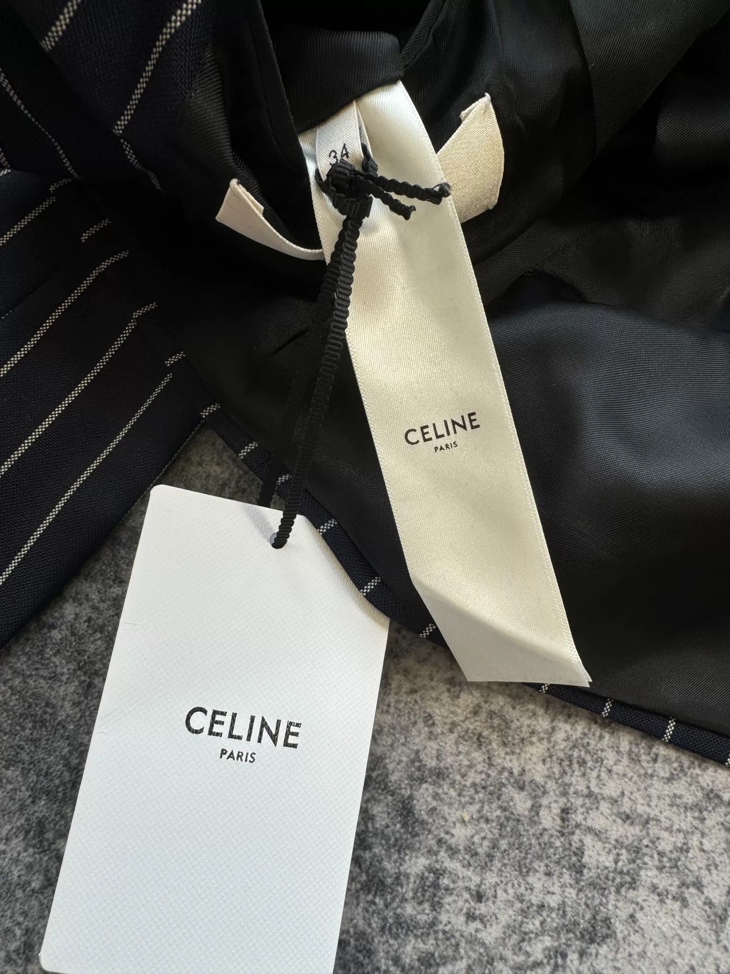 Celine Celine Striped Shoulder Pad Blazer Size XS / US 0-2 / IT 36-38 - 4 Thumbnail
