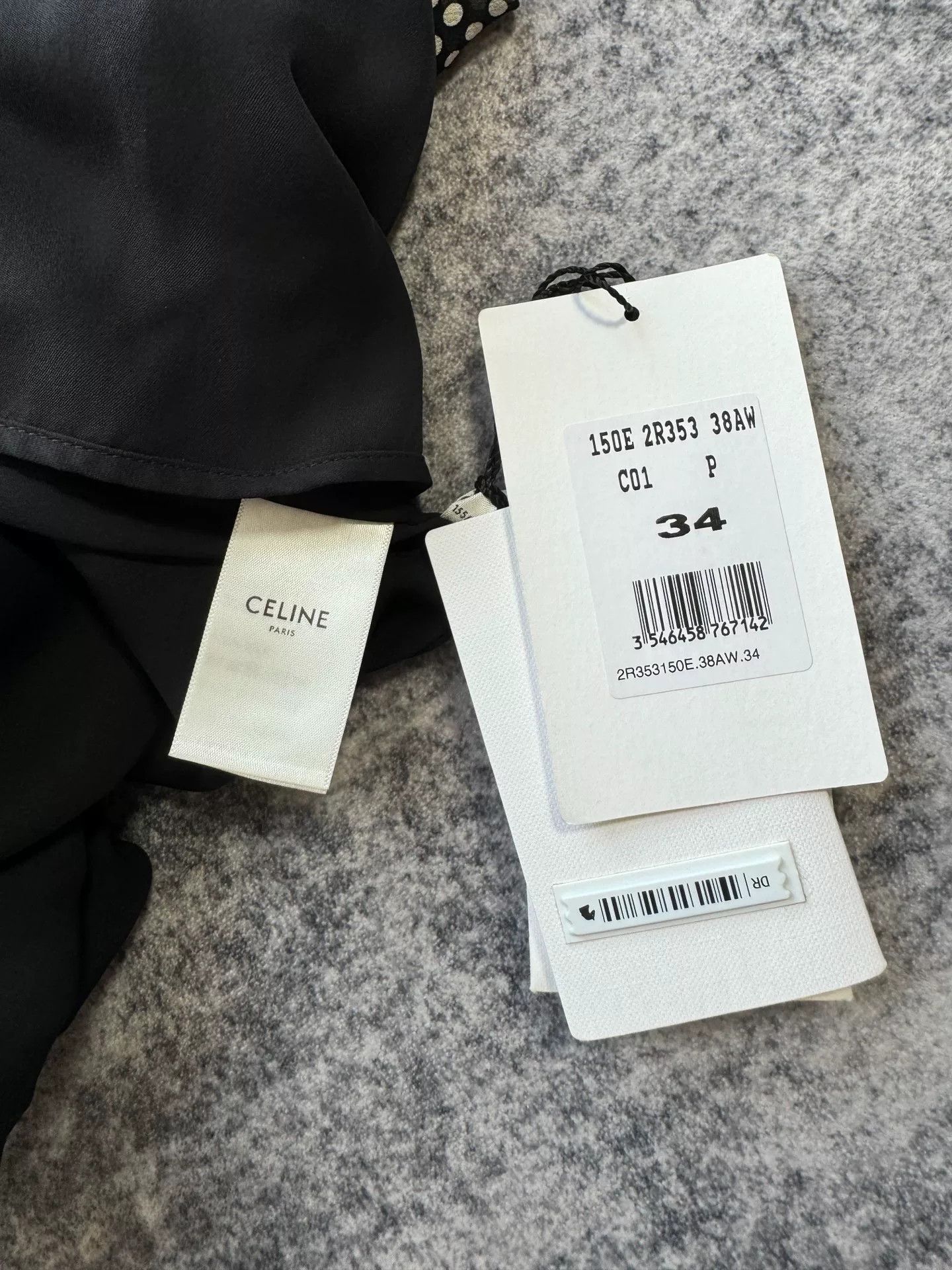 Celine celine polka dot silk shirt dress Size XS / US 0-2 / IT 36-38 - 5 Thumbnail