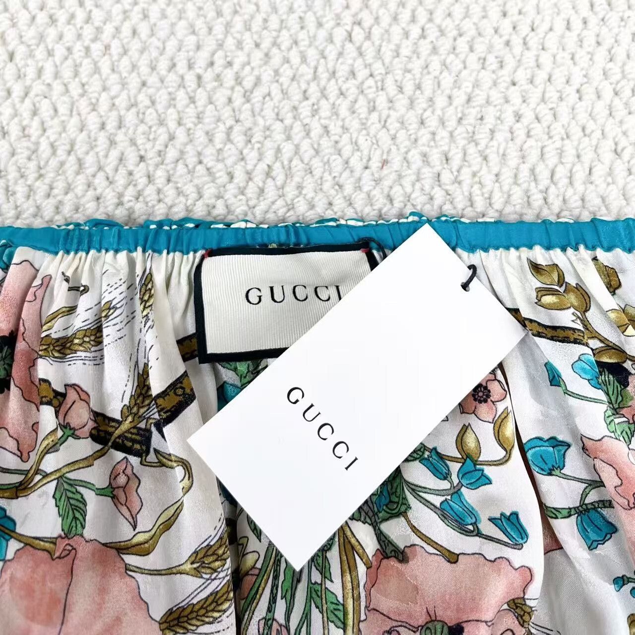 Gucci gucci floral silk tiered midi skirt Size 42" / US 20 - 3 Thumbnail