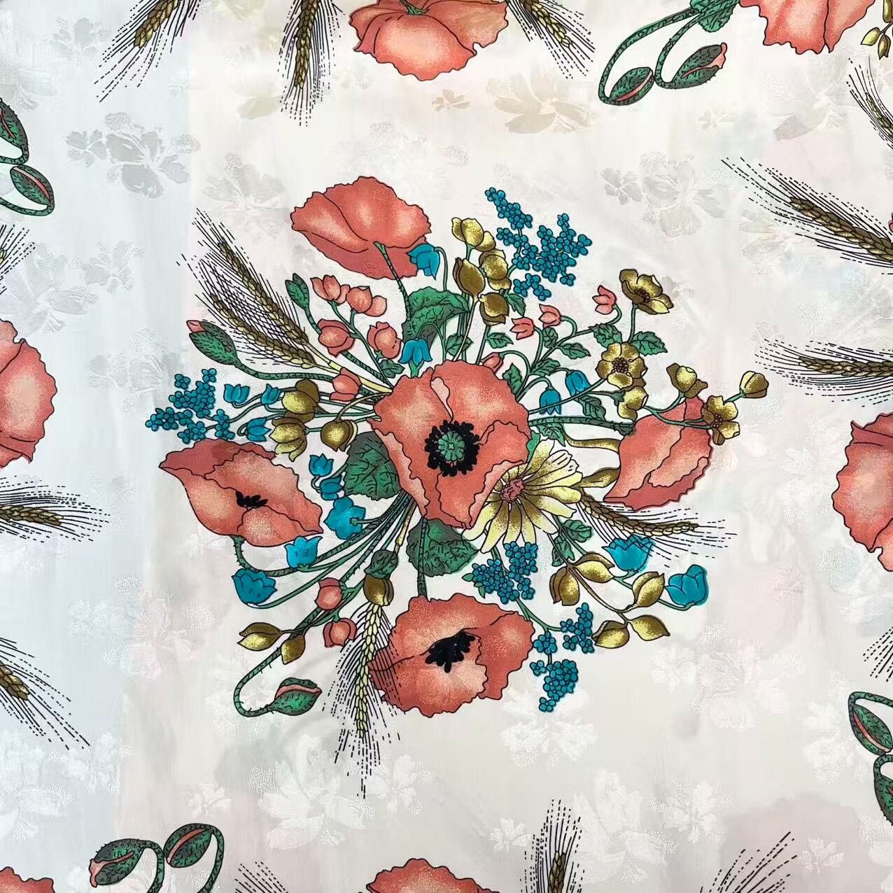 Gucci gucci floral silk tiered midi skirt Size 42" / US 20 - 4 Thumbnail