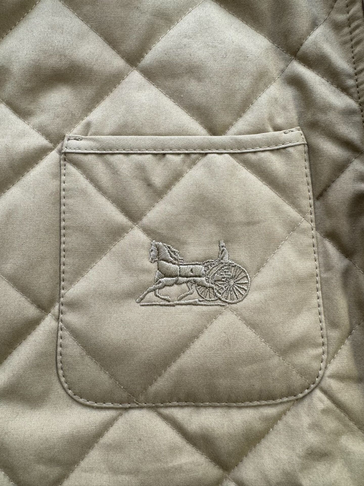 Celine celine khaki quilted jacket with gold buttons Size S / US 4 / IT 40 - 4 Thumbnail