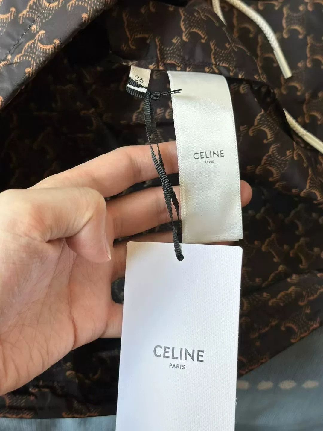 Celine celine brown half-zip windbreaker jacket Size S / US 4 / IT 40 - 5 Thumbnail