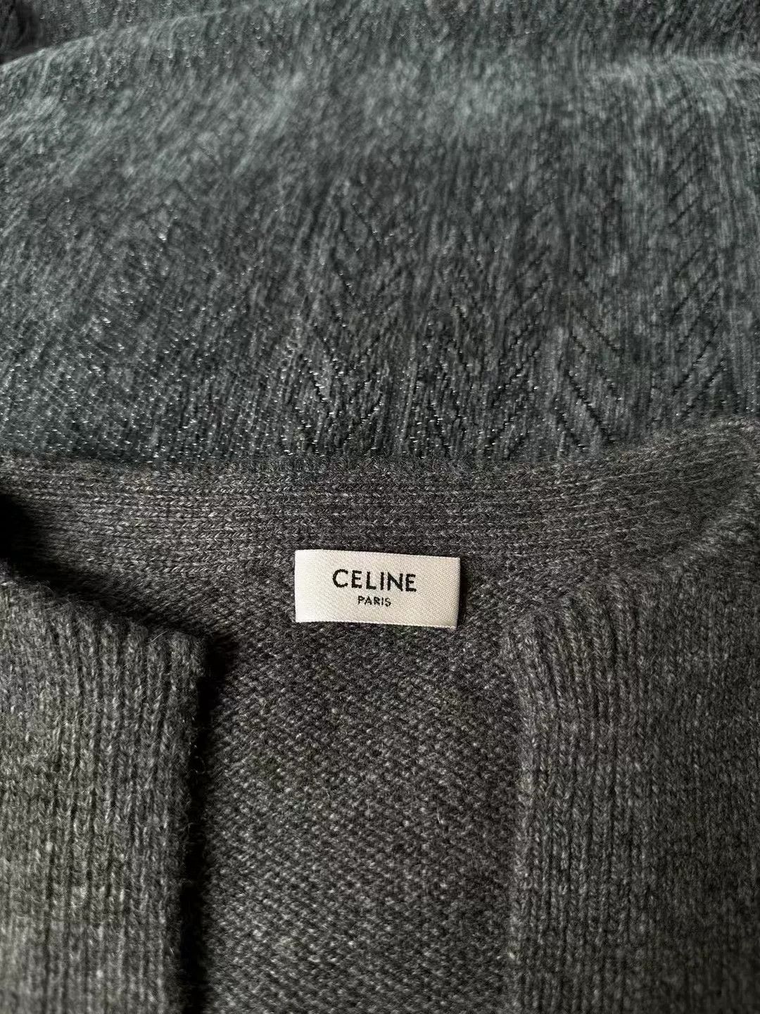 Celine celine dark gray cashmere sweater Size S / US 4 / IT 40 - 3 Thumbnail