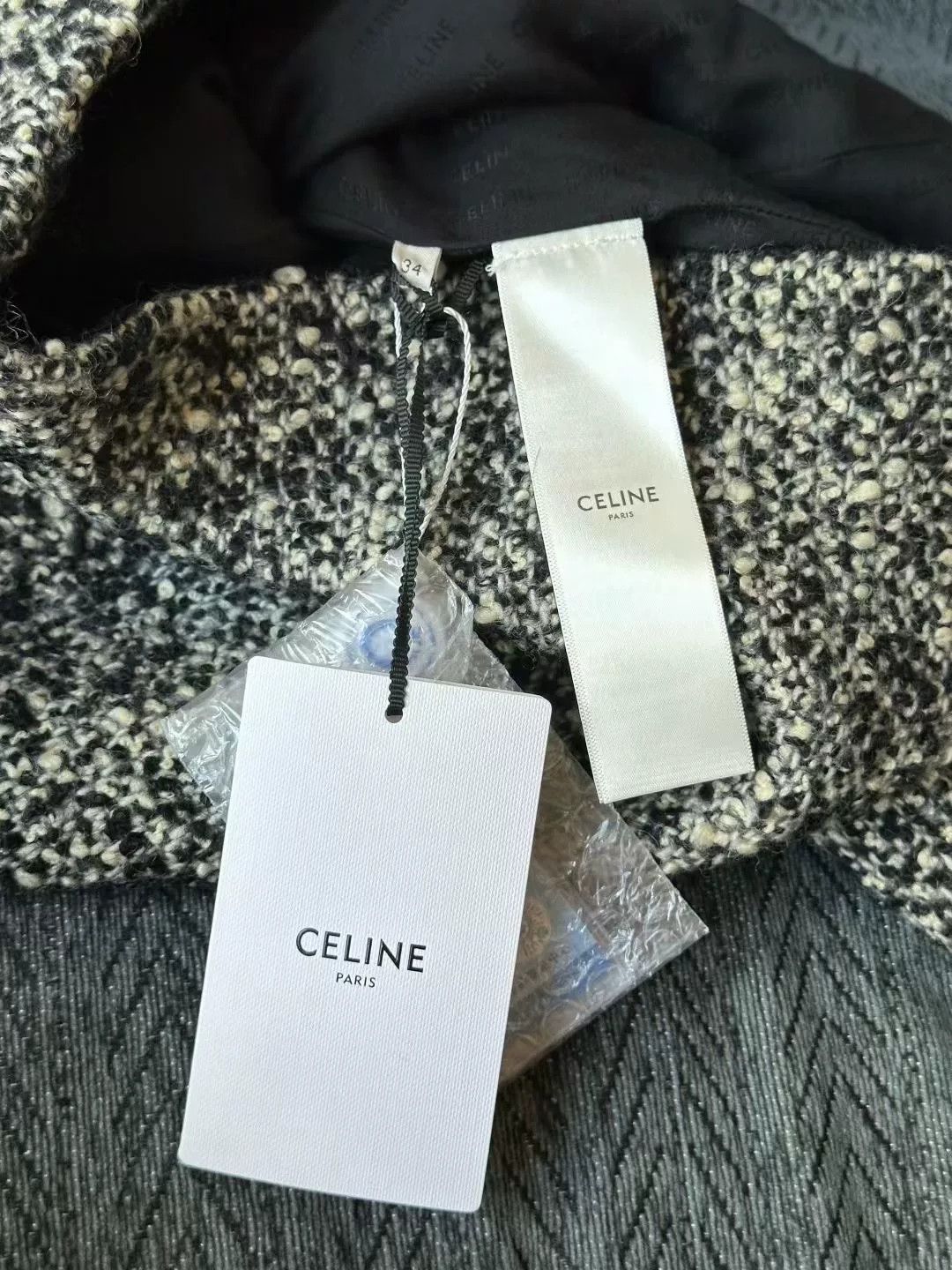 Celine celine black and white tweed jacket Size XS / US 0-2 / IT 36-38 - 4 Thumbnail