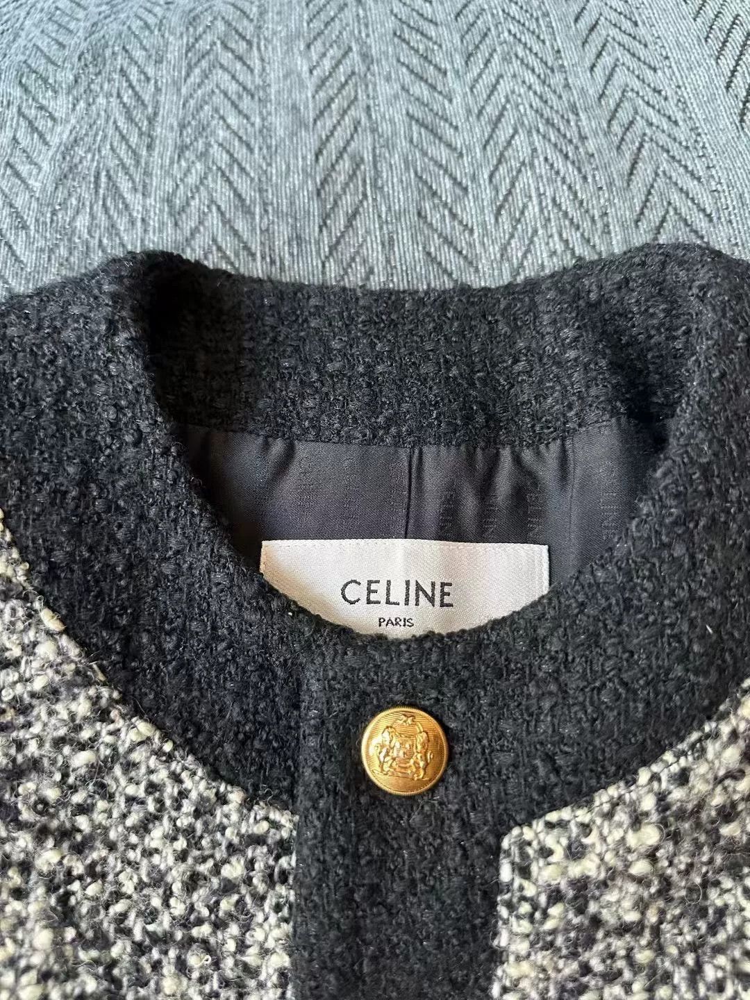Celine celine black and white tweed jacket Size XS / US 0-2 / IT 36-38 - 3 Thumbnail
