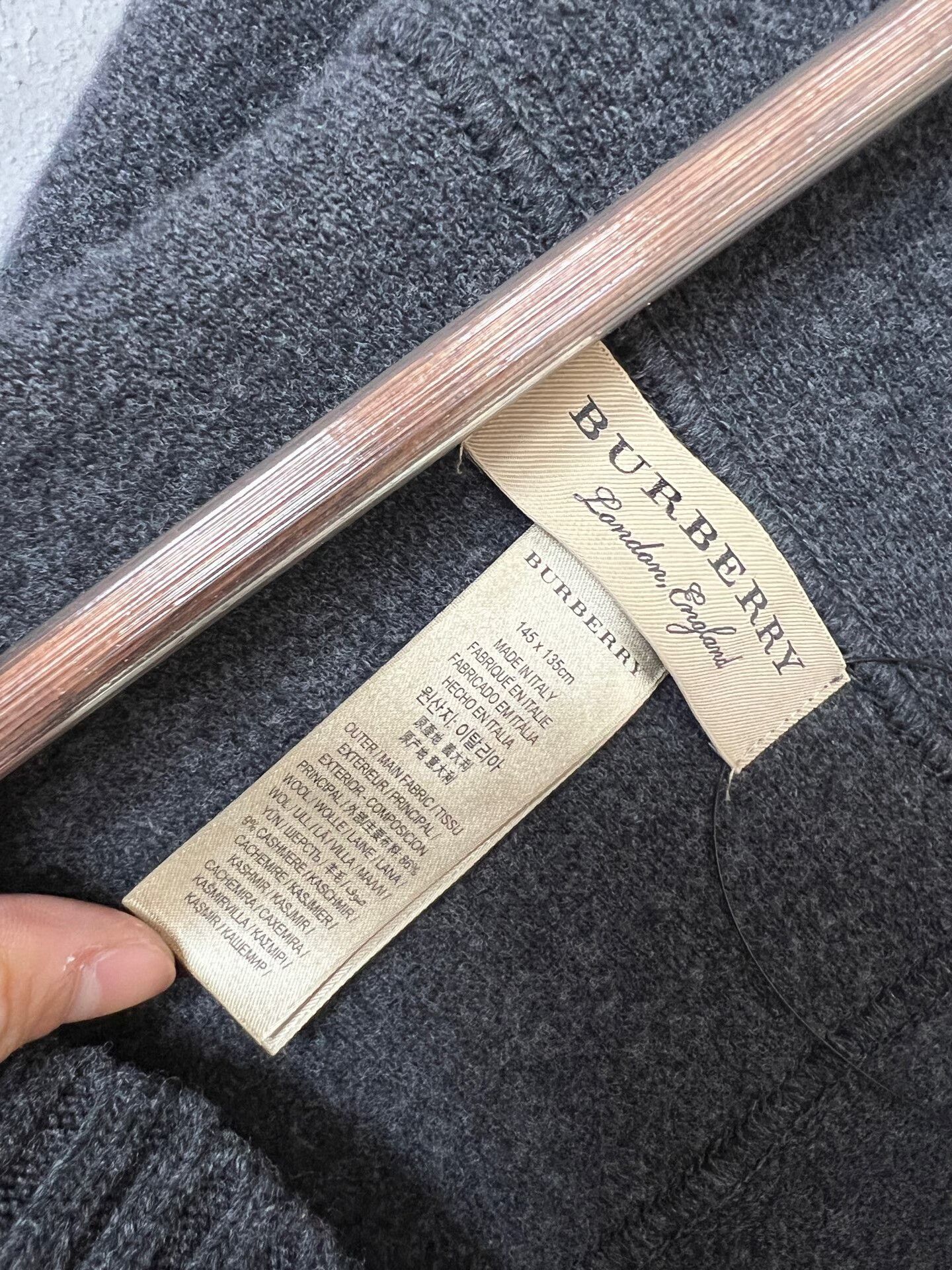 Burberry burberry gray cashmere cape with hood Size ONE SIZE - 3 Thumbnail