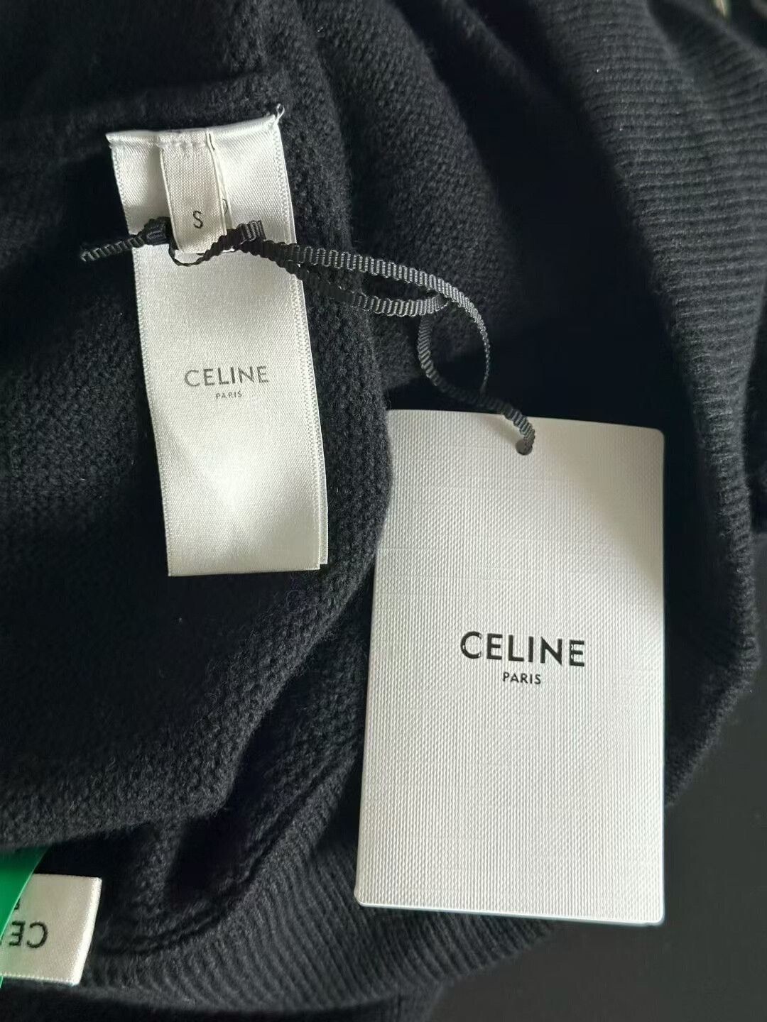 Celine celine black cashmere logo sweatpants Size 23" - 4 Thumbnail