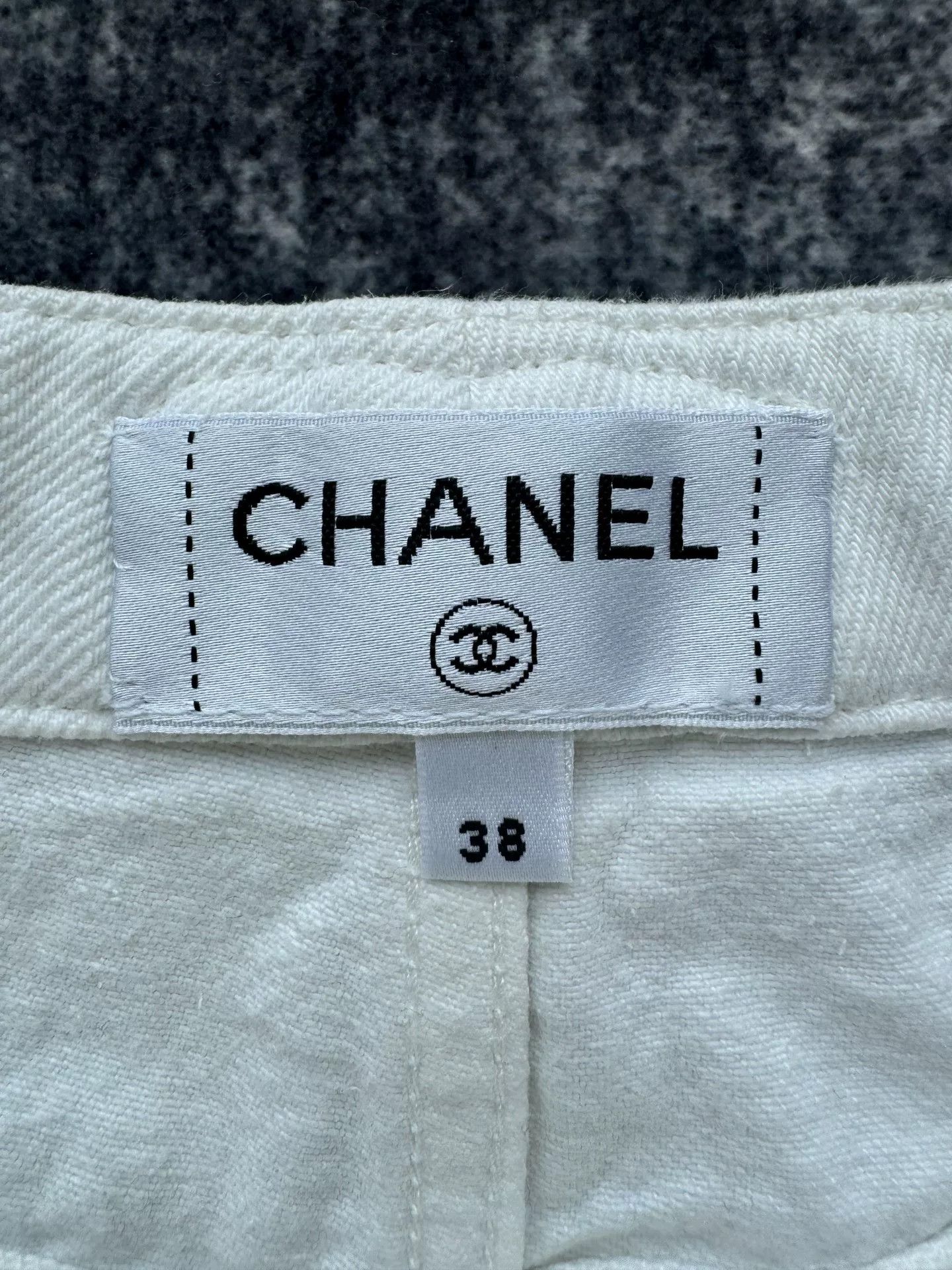 Chanel Chanel White Double C Denim Pants Size 38" / US 16 / IT 52 - 5 Thumbnail
