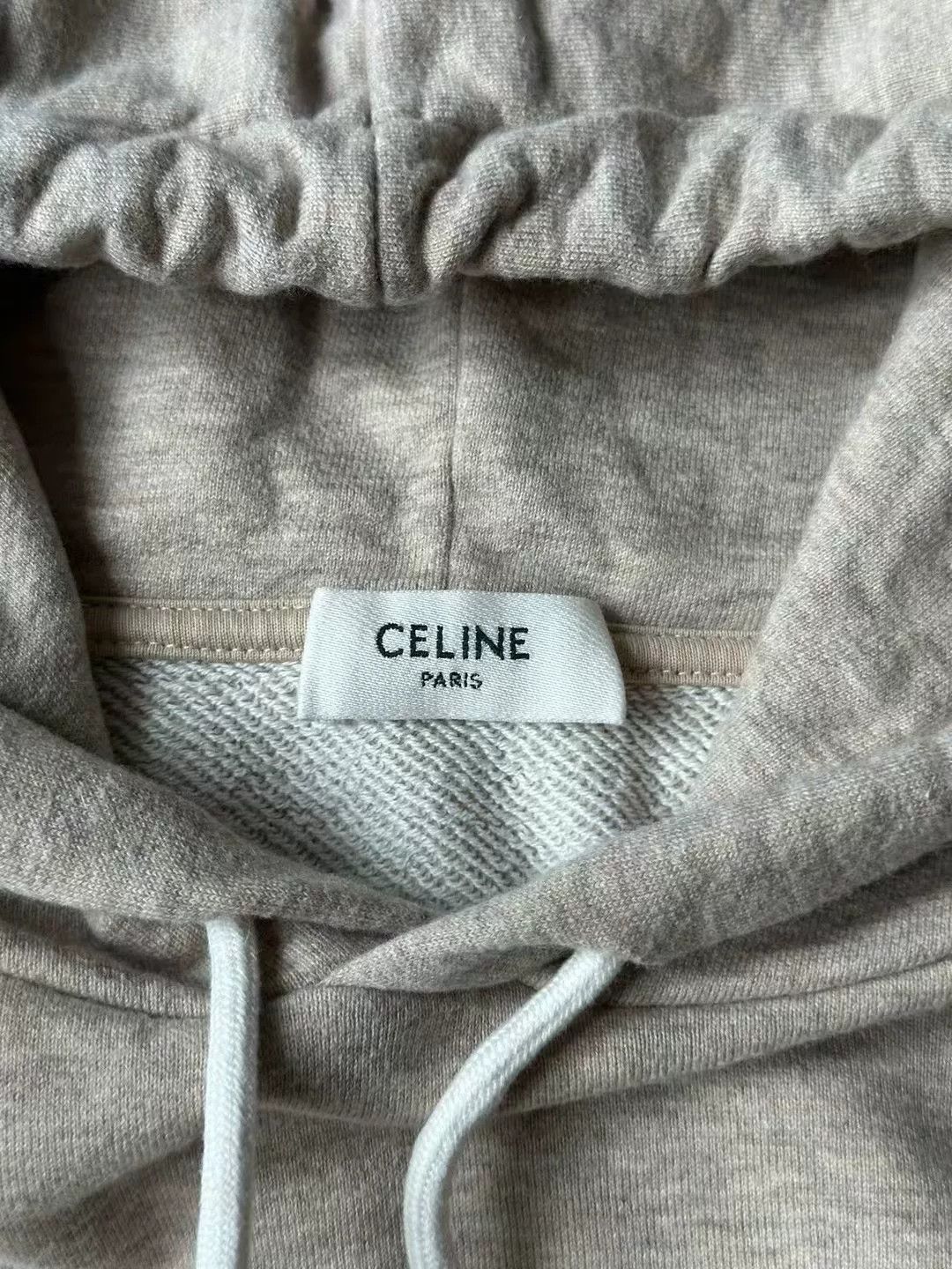 Celine celine beige hoodie with embossed logo Size S / US 4 / IT 40 - 4 Thumbnail