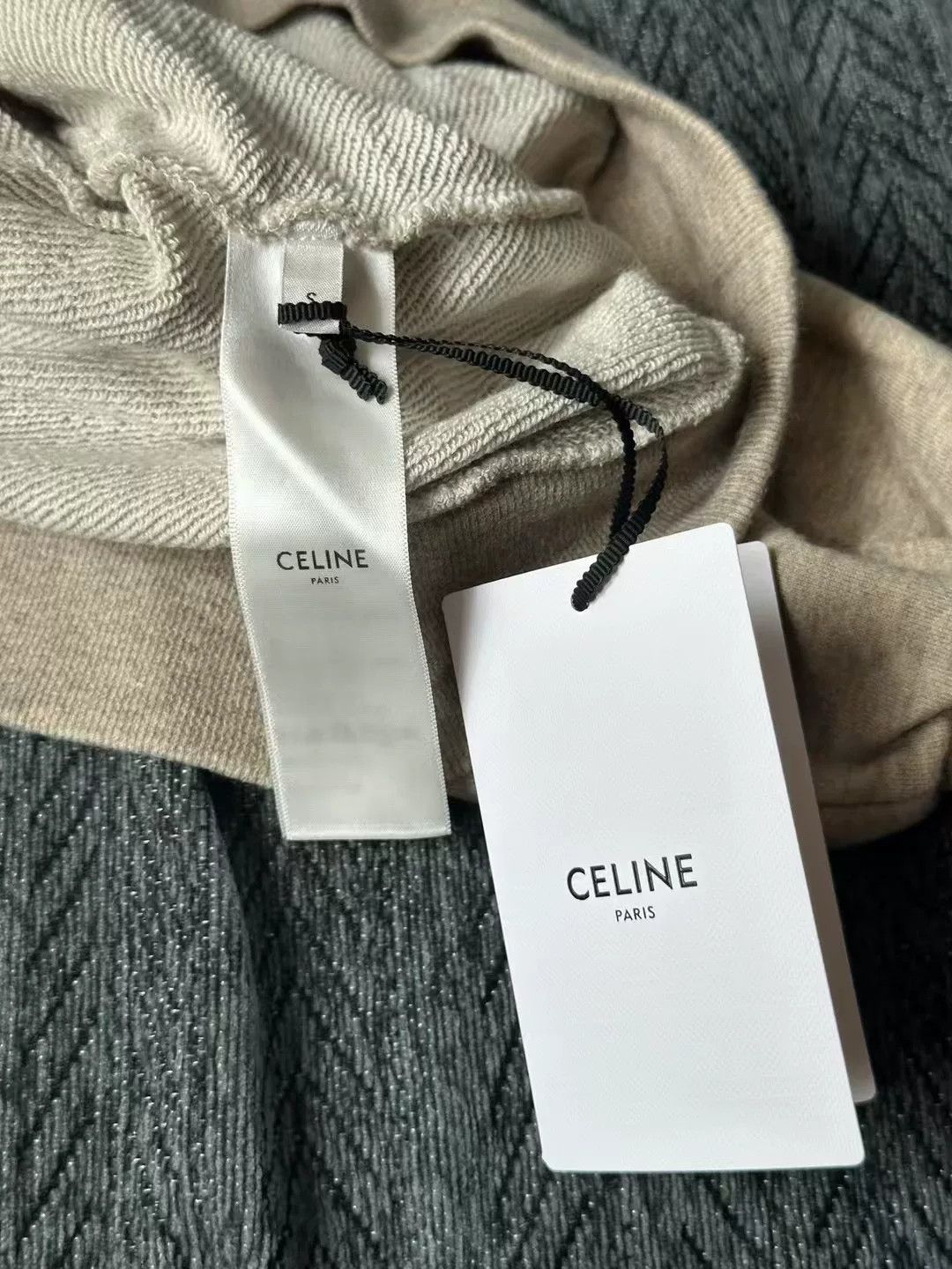 Celine celine beige hoodie with embossed logo Size S / US 4 / IT 40 - 5 Thumbnail