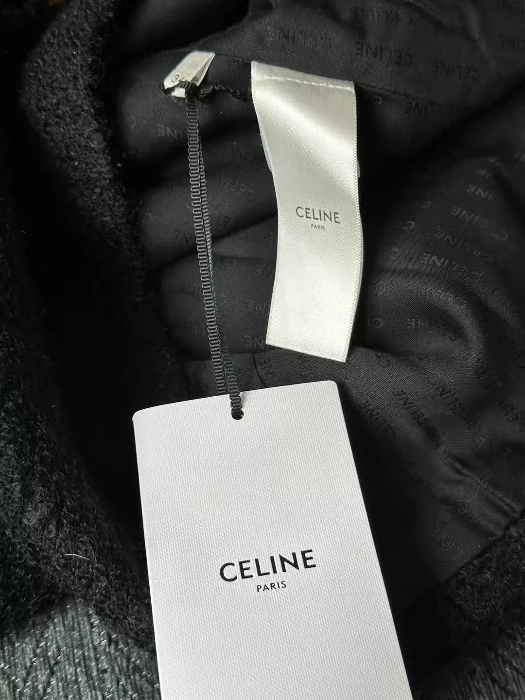 Celine celine black gold coat with wool blend Size S / US 4 / IT 40 - 4 Thumbnail