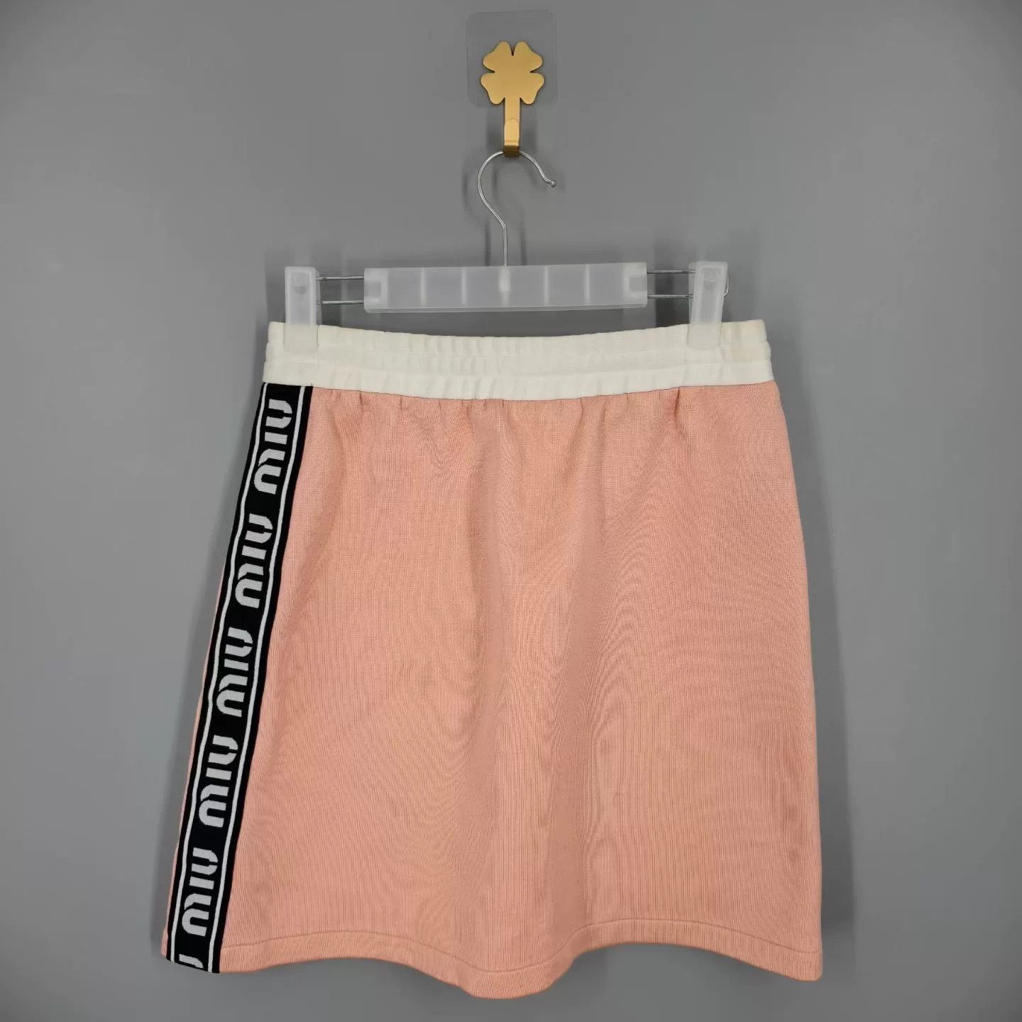 Miu Miu Miu Miu Side Logo Blush Pink Skirt Size 23" - 2 Thumbnail