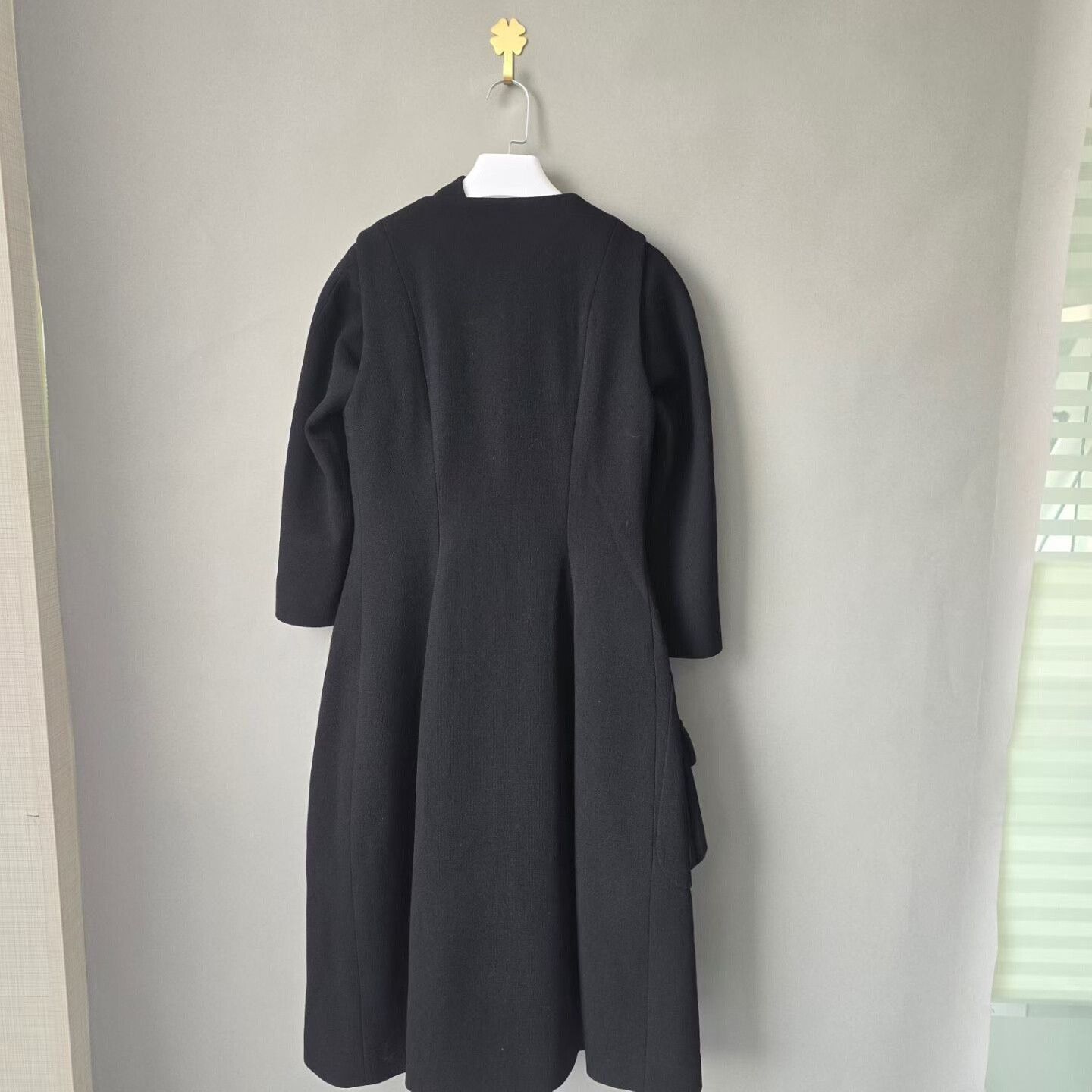 Dior black two-piece wool coat by Dior Size XS / US 0-2 / IT 36-38 - 2 Thumbnail