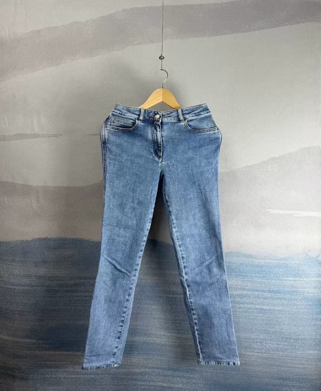 Chanel Chanel Blue Logo Denim Pants Size 38 Size 38" / US 16 / IT 52 - 2 Thumbnail